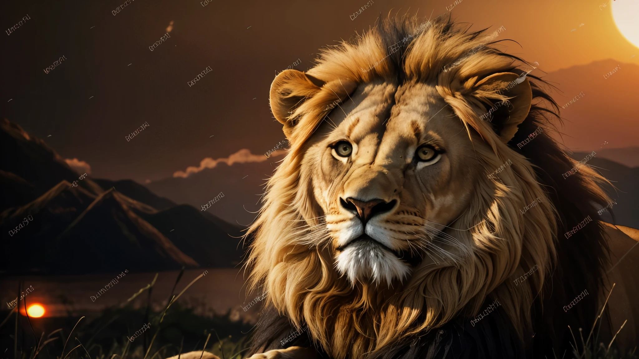 Lion, Divine Lion, naturais, Natureza, Natureza, Linda, Rendering, fotorrealista, UltraHigh definition, 4K, texturasdetalhadas, thunder, sombras detalhadas, cores detalhadas, por do sol, sol se pondo, Sunset, Natureza Linda, Grande Divino, por do sol, contraste detalhado, Contraste realista, high resolution, cores detalhadas, fogo, eletricidade, divina criatura, 8k, realista detalhado, 16k, 8k, High definition, contraste detalhado, Contraste realista, high resolution, cores detalhadas, fogo, eletricidade, divina criatura, 8k, realista detalhado, elegante,