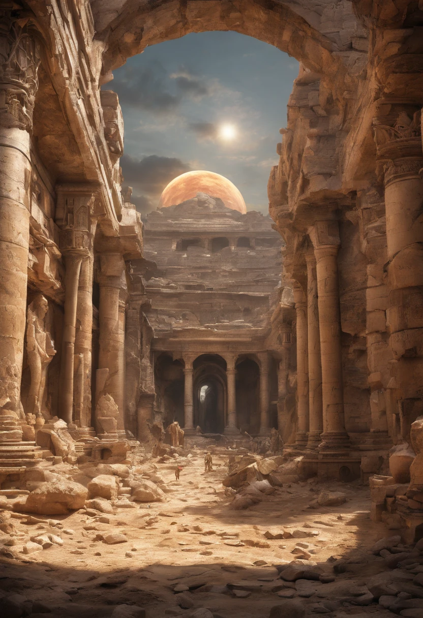 1000 years into the future, Traces of a lost civilization, Scorching sun