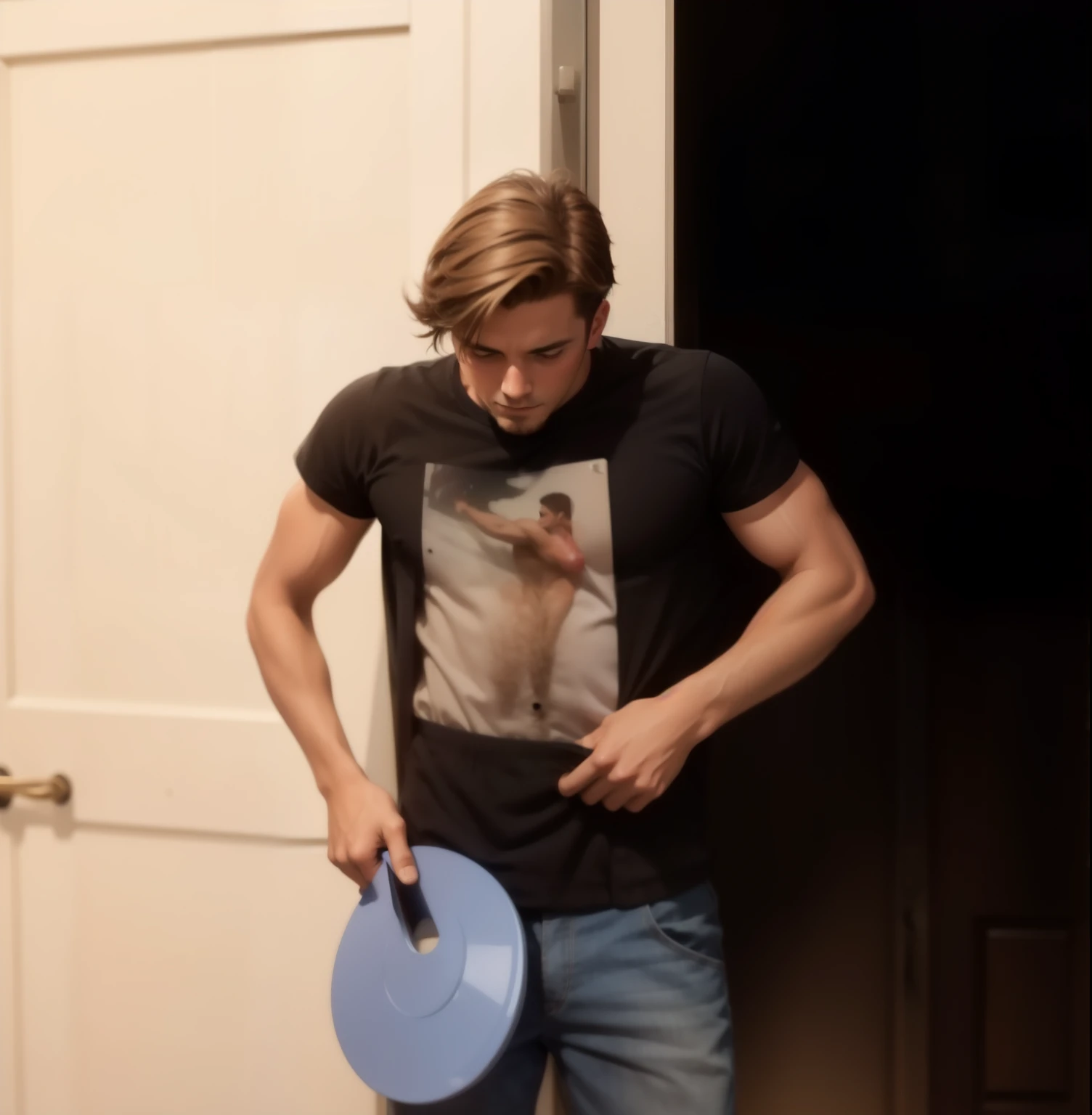 very NSFW realistic penis here is a handsome guy without a beard straight background famous red carpet windstorm standing in front of a door , he is floundering, glue dropping, pouring, (bully Appalachian redneck 20yo dg_Dale boy brother:1.1)