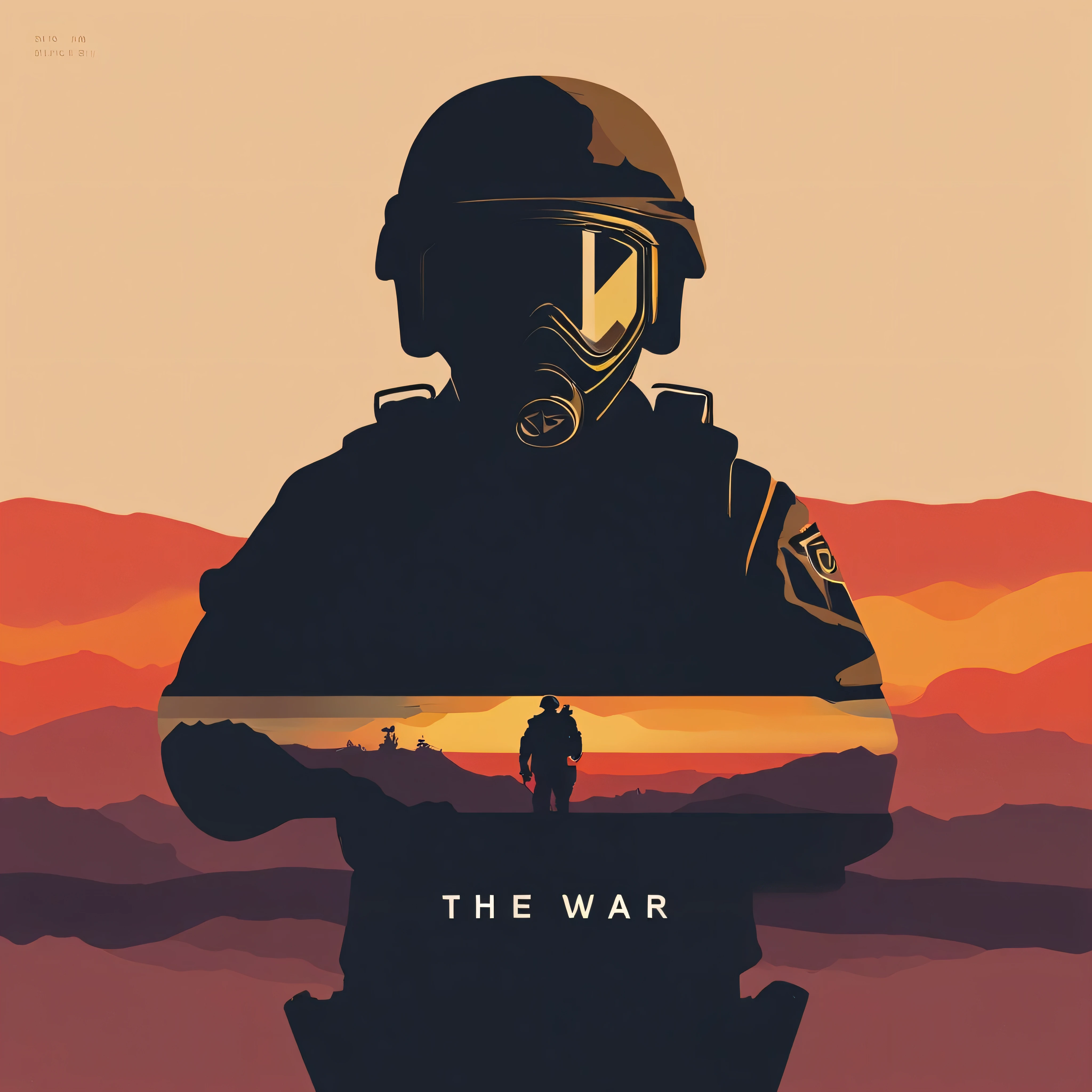 War, album, cover, vintage, sad, vhs, fire, soldier, film grain