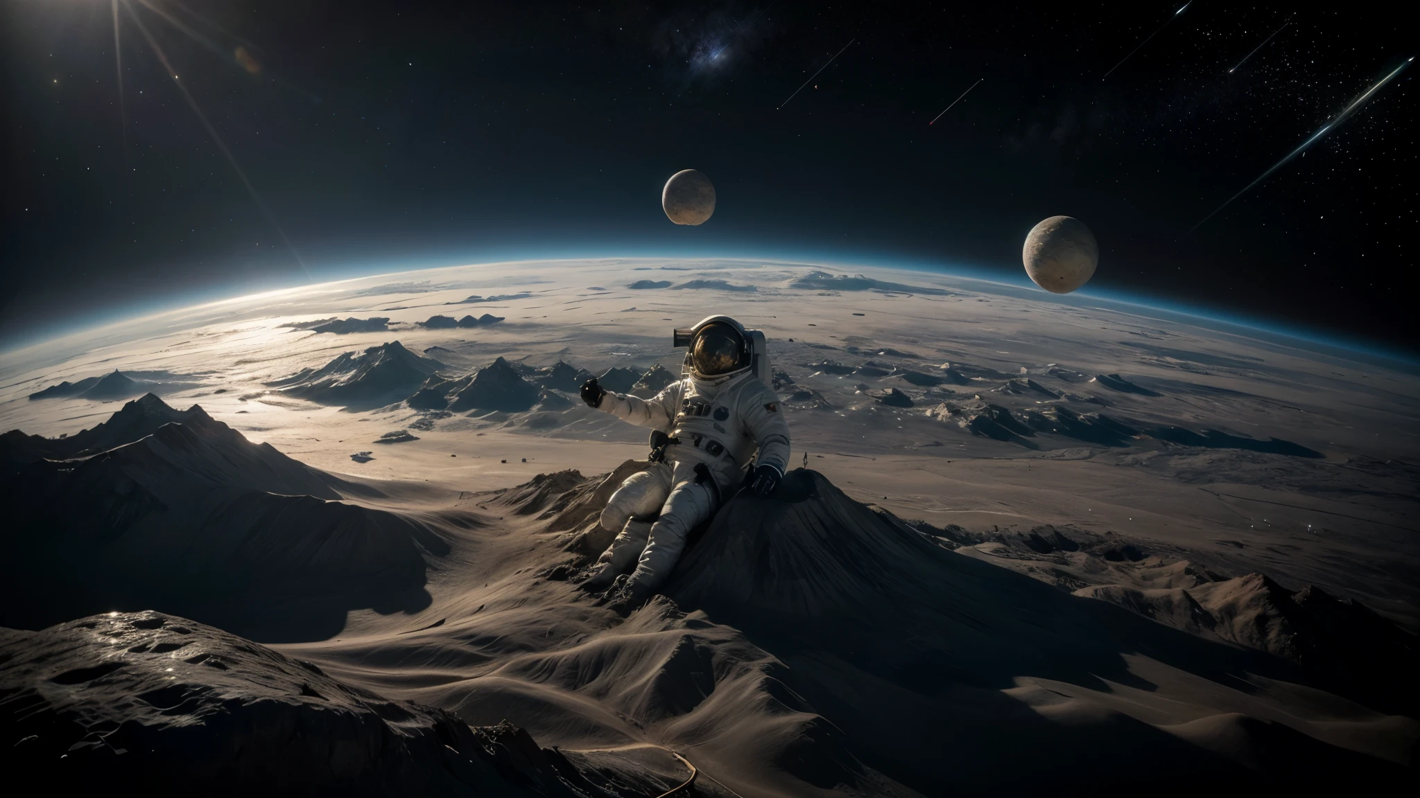 ((Melhor qualidade)), ((obra de arte)), (detalhado),  plantes com estrelas, with a vision for space, sem humanos, in space