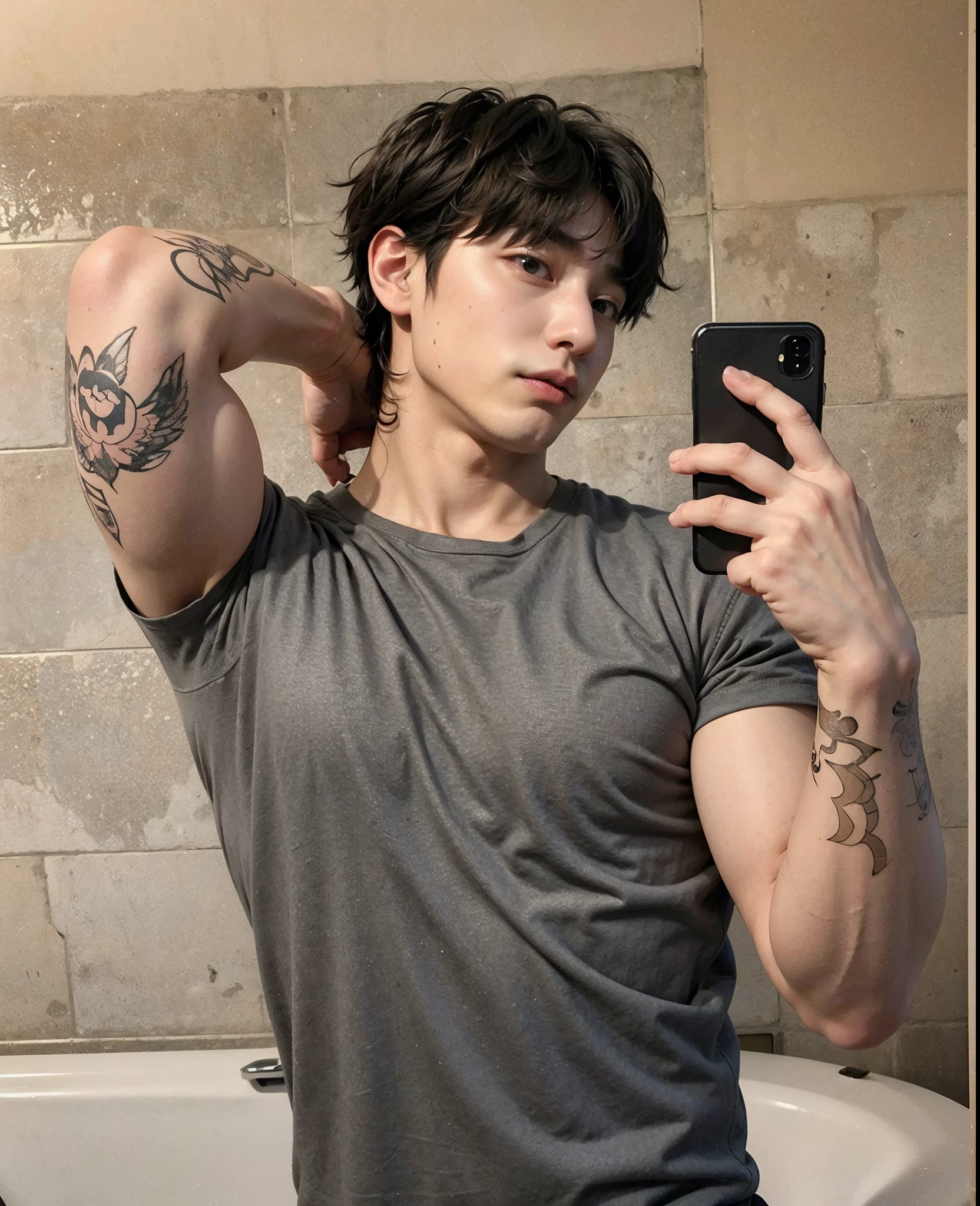 homem asiatico, homem bonito, jungkook, taehyung, coreano, sul coreano, musculoso