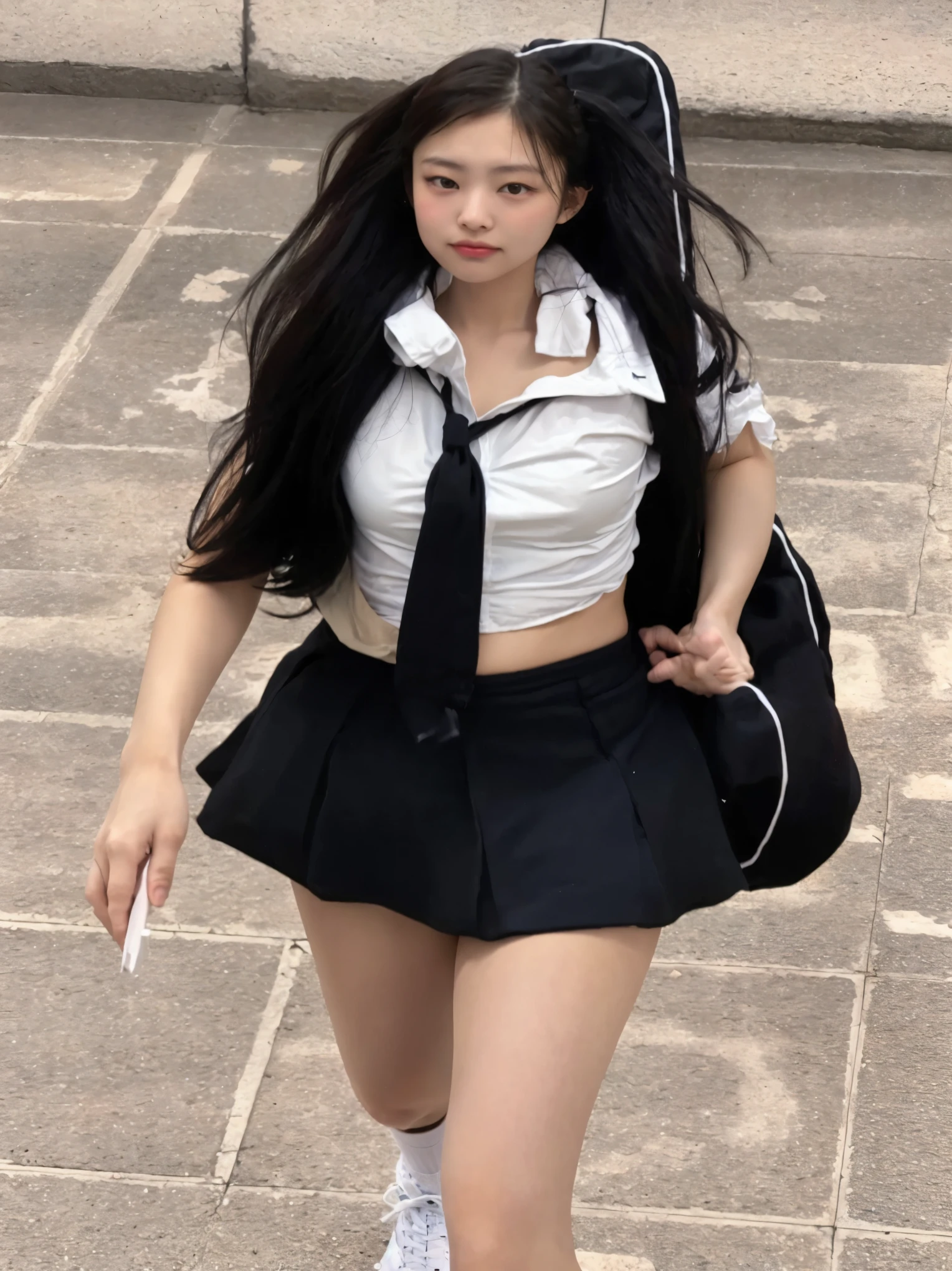 Ultra top quality, masterpiece, ultra high resolution, (photorealism: 1.4), highly detailed CG Unity 8k wallpaper, detailed and complex, incredibly absurd, original, high resolution, raw photo, (perfect figure), finely complex, dslr, soft lighting, high quality, film grain, depth of field, fujifilm xt3, 50mm lens, backlight, HDRHyperrealistic, Color Grade, Dynamic Pose, Portrait, Japan Person, Smile, Lips, Bangs, (Crowded Akihabara: 1.2), Short Hair, Front View Viewer, Natural Light, Girl, 19 Years Old, Full Body, Solo, Student, High , Bobby Socks, Pleated Skirt, Day, On the Street, Deep Shadow, Cute, Beauty, Unobtrusive, Cold Light 12000K\Street, Shop State, Akihabara, Shinjuku, Shibuya, Ikebukuro, detailed realism, skin texture, super detailed, realistic skin texture, (dramatic, award-winning photos, incredible masterpieces: 1.3)