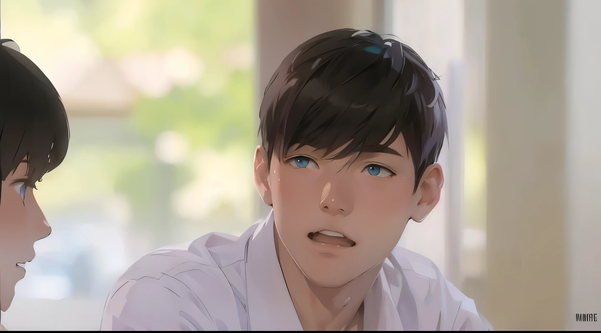 cute 15 year old boy blue eyes gray hair 