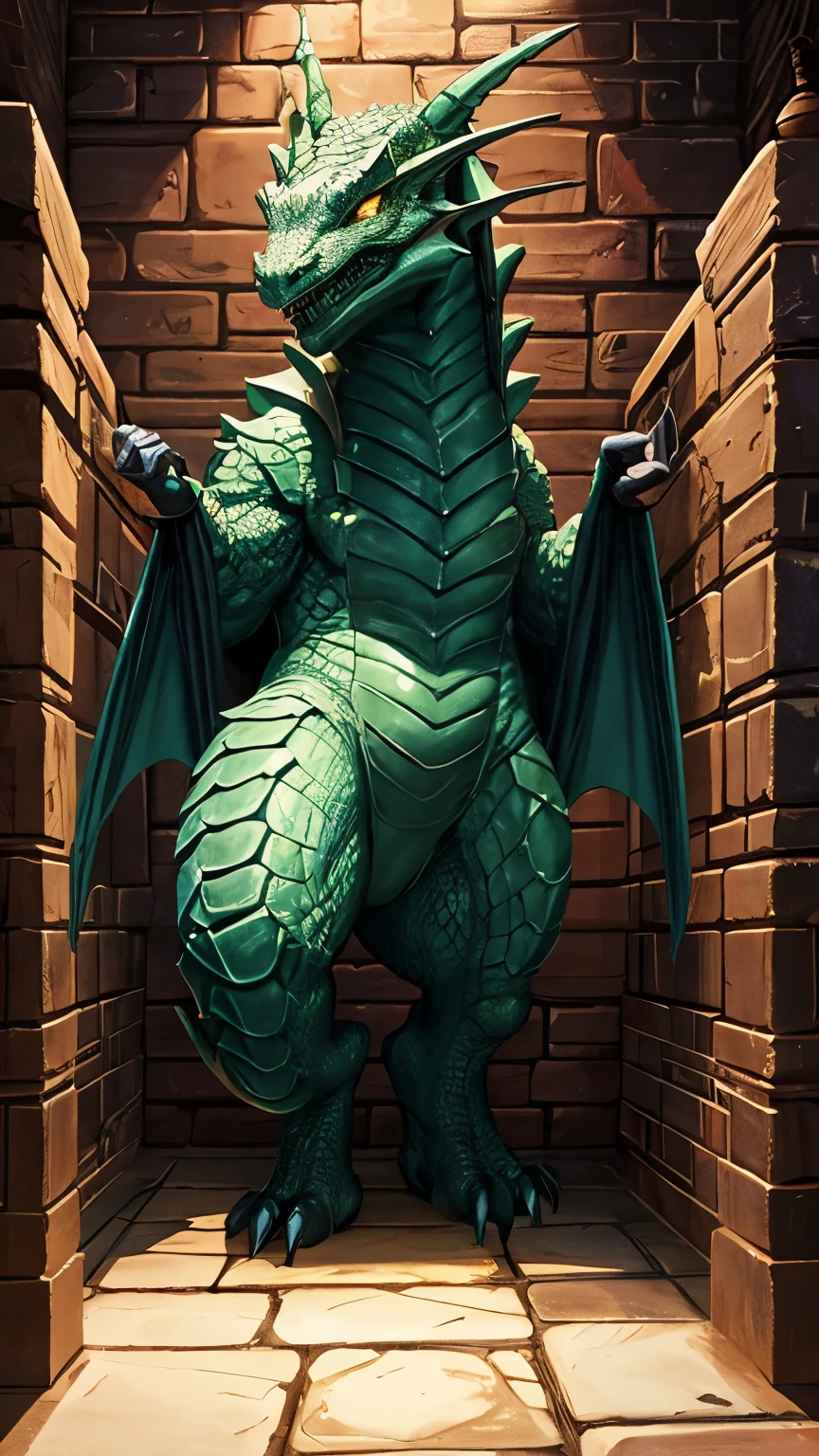 A dragon in a dungeon in a role-playing game
