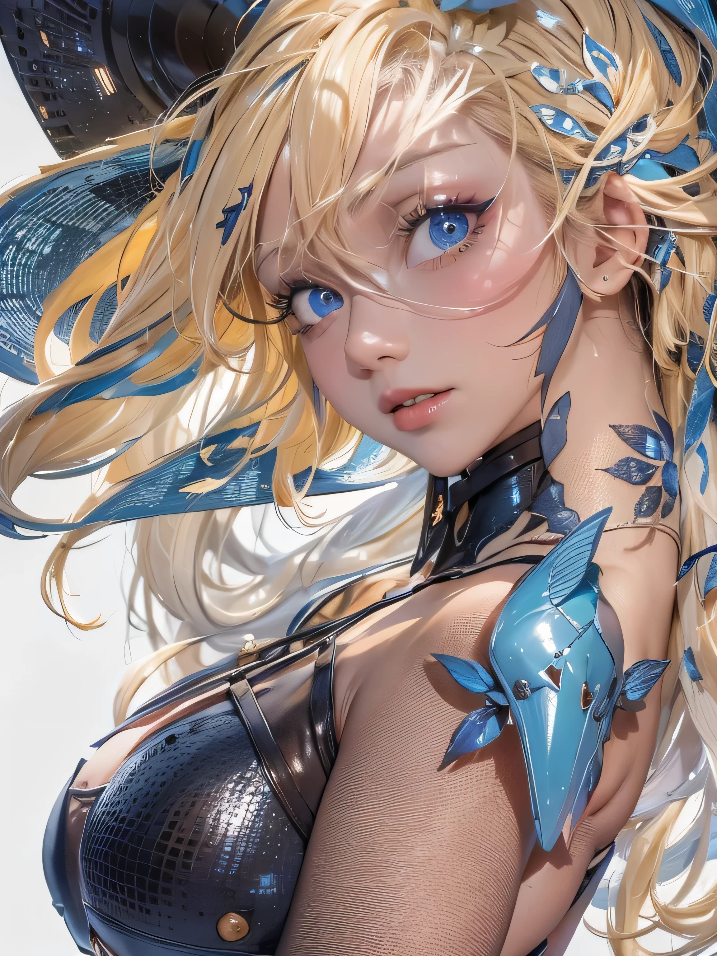 (photorealistic:1.8, highest quality:1.8,8K masterpiece:1.8,High resolution,muste piece:1.8,RAW Photos,cinematic lighting),No split screen, cyber punk、Highway at night、rain-soaked ground、vapor、
(1 android girl:1.3)、Completely naked、Full body tattoo、choker、beautiful breasts、T-shirt、denim micro mini skirt、beautiful butt,beautiful thighs,plump nipples、Nipples are visible through the costume,cameltoe,Body painting with a pop design drawn all over the body、pop art design、cutting edge fashion、conceptual art、
Provocative sexy poses、look back、spread your legs、raise your arms、
(Beautifully shining vermilion, blue, white and golden hair:1.5)、shining blue eyes、Stoic