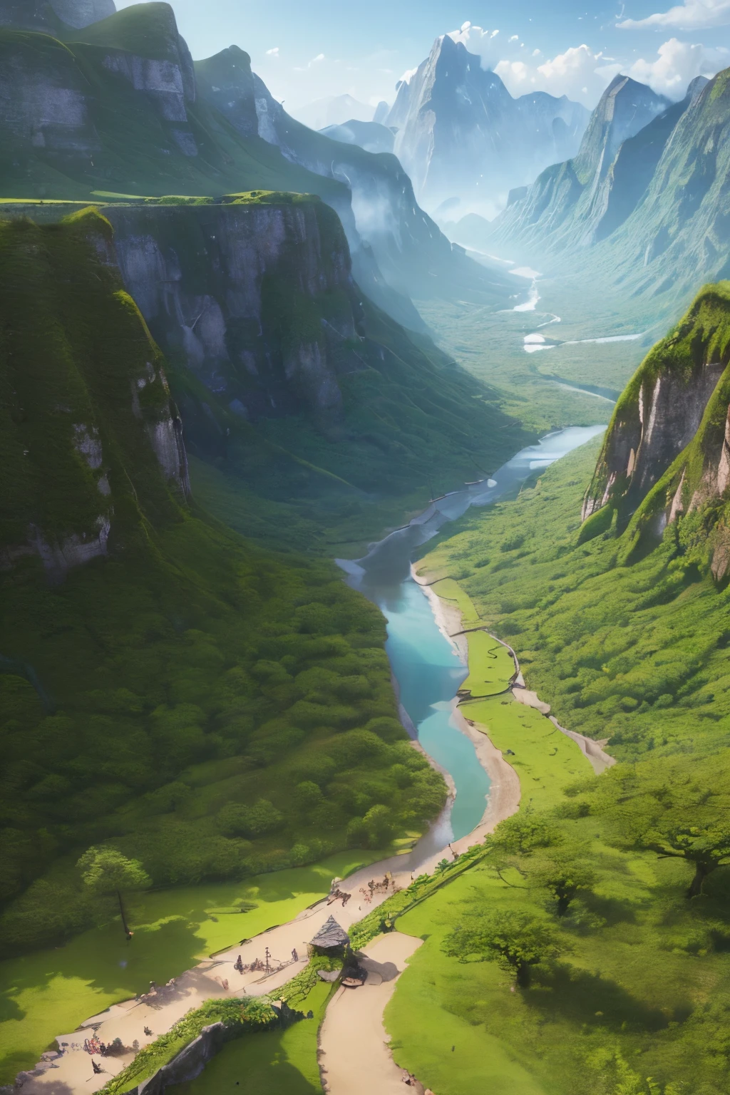 ((epic composition: 1.5), 8k resolution: 1.2, fantasy scene: 1.1, hyperrealistic: 1.37, canvas aesthetic: 1.2)
An epic composition unfolds before your eyes in this 8k resolution fantasy scene, meticulously crafted with hyperrealistic detail. The canvas aesthetic comes alive with grandiose landscapes, intricately designed elements, and lifelike characters that captivate the senses.
((gigantic landscape: 1.5), mighty mountains: 1.1, enchanting forests: 1.1, sparkling rivers: 1.1, crystal-clear