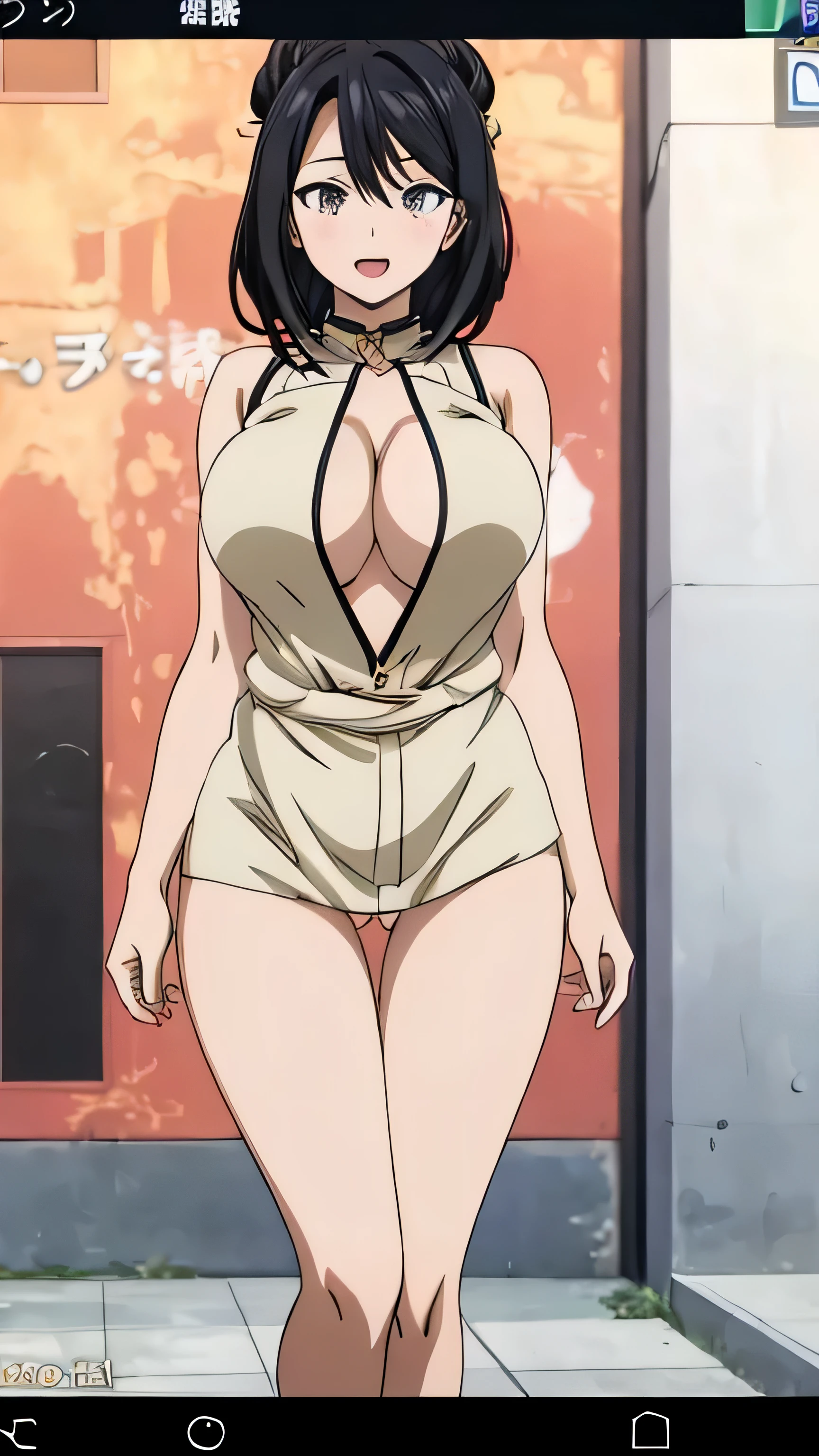 (((masterpiece))),fuyumi itadori, Anime girl characters, 1girl, solo, looking at viewer, medium hair, black hair,Yellowstone eyes, cleavage, bigger breasts, open mouth, collarbone,Not wearing clothes,Naked, tall girl, horny, big ass, beautiful face,Charming, anime visual of a cute girl, screenshot from the anime film, & her expression is solemn, ahegao face, in the anime film, in an anime, anime visual of a young woman, she has a cute expressive face, still from anime, perfect breast, smile face, tall girl,nude, full body, All bodies visible, tall girl, perfect pose, Showing the crotch,she very beautiful,the face is very detail, hd picture, The face is clear,