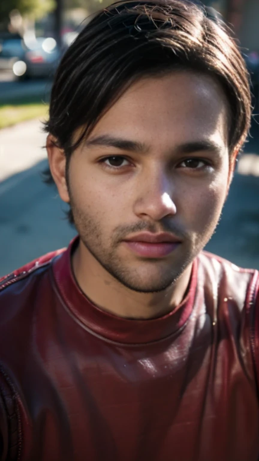 A beautiful young bearded man with highly detailed skin looking at the camera,8k,high res,ultra realistic, photorealism.((real life photo,realistic:1.9))