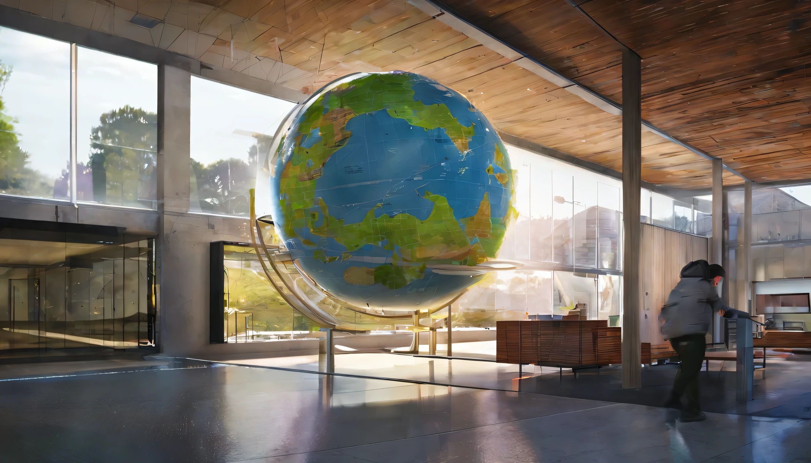there is a large globe with a map on it in the dark, detailed photo of virtual world, futuristic world, cyber world, the world, world building, wires earth background, ( ( victo ngai ) ), victo ngai cyberpunk style, inside a globe, ; wide shot, digital world, large globe, breathtaking