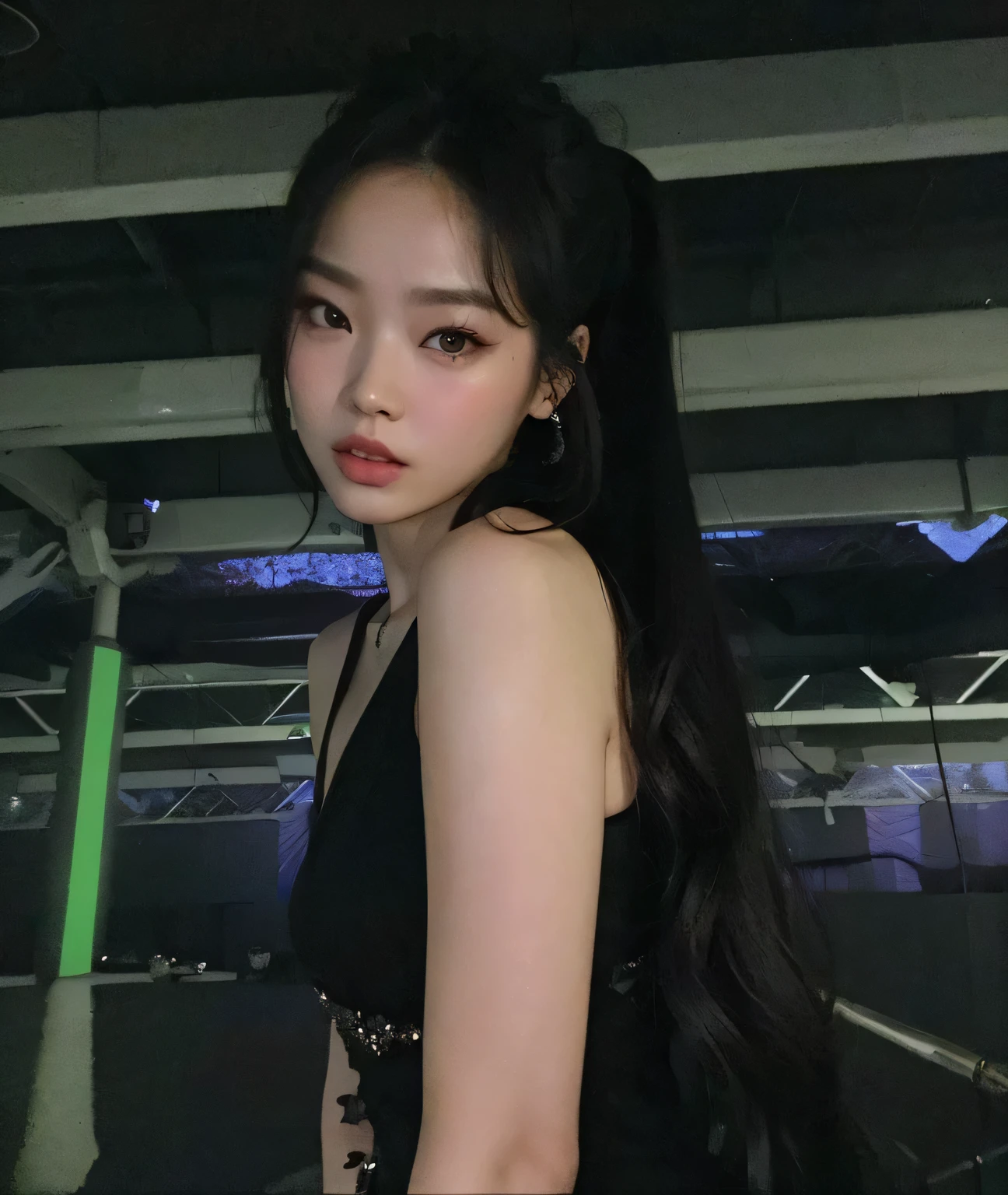 arafed asian woman in a black and white dress posing for a picture, blackpink jennie, roseanne park of blackpink, heonhwa choe, jossi of blackpink, gongbi, jinyoung shin, taejune kim, lulu chen, wenfei ye, xision wu, portrait of jossi of blackpink, lee ji-eun, lee ji - eun