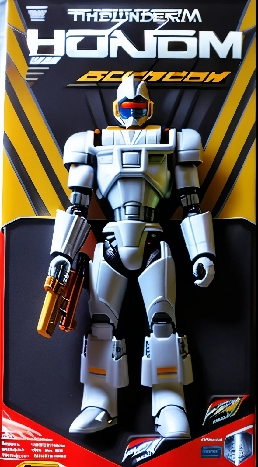 1989 "thunder Schtorm" 2 action figure and high-tech robot packaging from Action figure line based on the Alien movie, Gray-based packaging, Action figure line based on the Alien movie, Outlaw space fighter with big lazer gun, 1979,