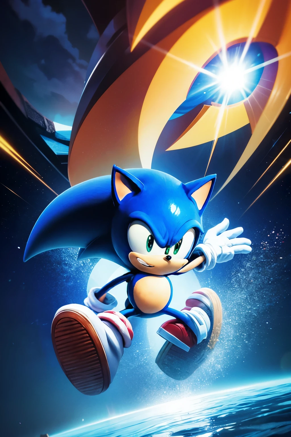 crie design completo de sonic 