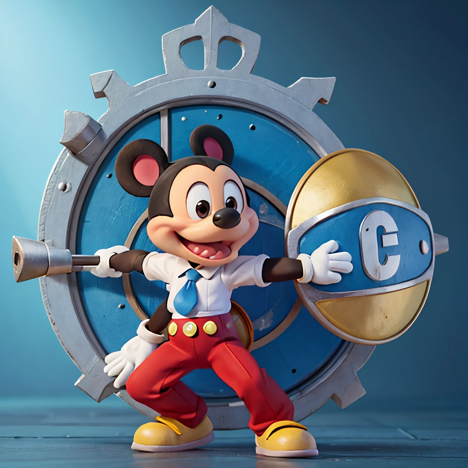 Shield in cartoon where Mickey Mouse was seen in cartoon working as a public accountant