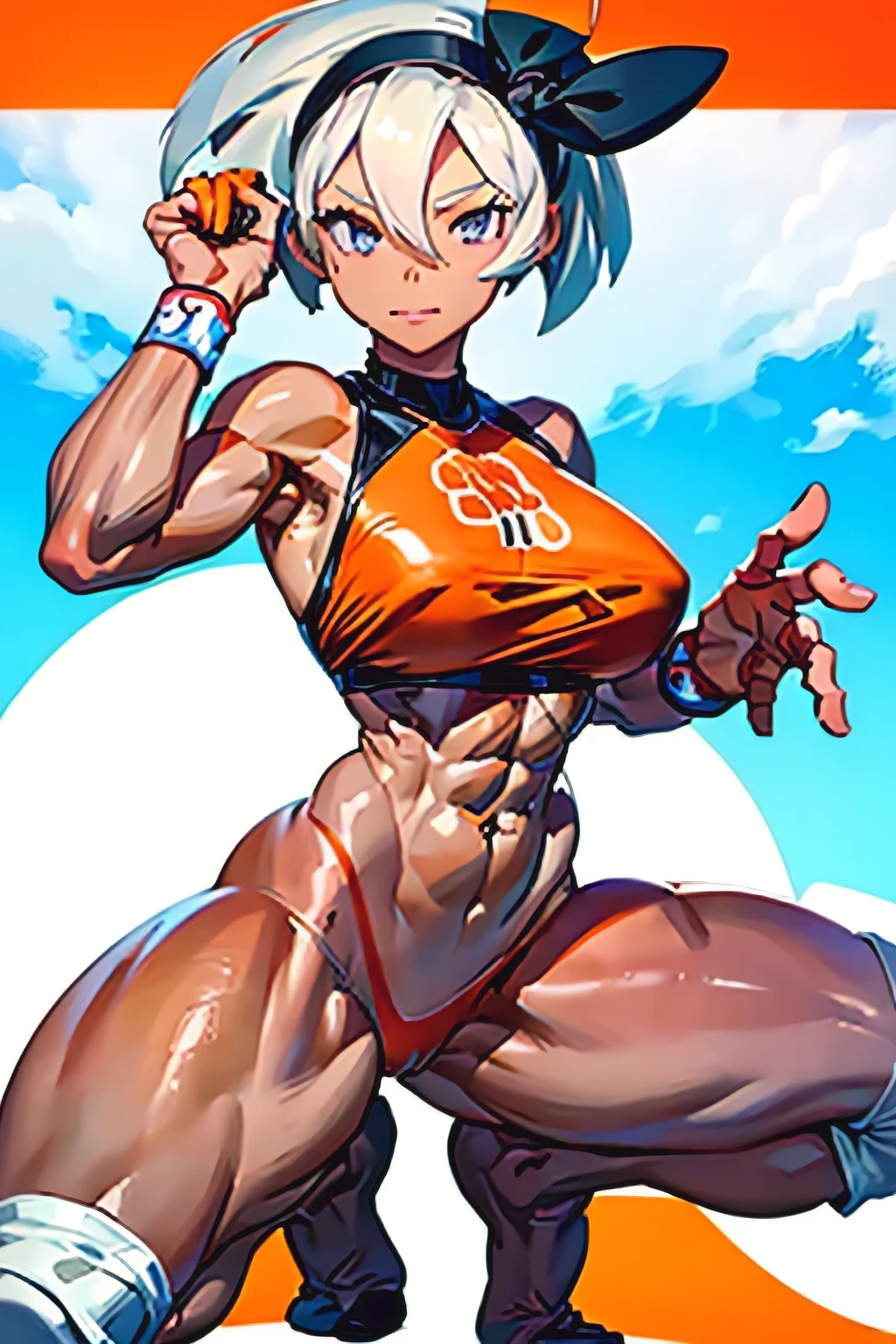 Mujer pose sexy, sin ropa mostrando su vagina, NSFW, cuerpo detallado tetas grantes, gran figura, ultra detallado, Modelo de belleza, sentada, sonriendo, cuerpo expuesto, cuerpo completo pokemon