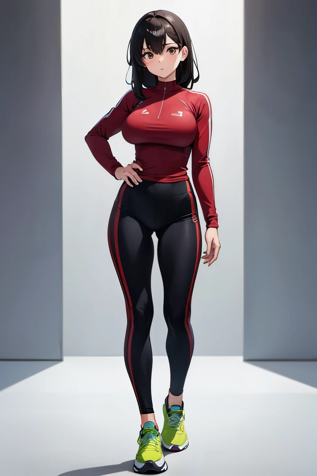 Erotic graphs,track suit,jogging,mediuml breasts,Huge cleavage,Sweaty legs,tmasterpiece,Upturned buttocks,mediuml breasts,Upturned buttocks