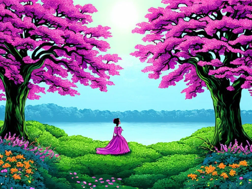 (best quality,4k,8k,highres,masterpiece:1.2),ultra-detailed,(realistic,photorealistic,photo-realistic:1.37),vector art,forest,girl,elegant,serene,soft colors,subtle lighting,delicate strokes,natural beauty,natural elements,dreamlike atmosphere,feminine charm,lush greenery,fairytale,whimsical,trees,flowers,butterflies, ethereal,peaceful,harmonious,magical,mystical,enchanted,tranquil,serenity,serene,graceful,grace,innocence,gentle,breezy,calm,tranquility,bliss,relaxation,fantasy,escapism,artistic expression,imagination,majestic,dappled sunlight,birdsong,quietude,happiness,sublime,sublime beauty,solitude,journey,escape,adventure,mysterious,wonder,cherry blossoms,mist,reflection,stillness,natural harmony,whispering leaves,melancholic beauty,pure joy,delicate,inspiration,fairyland,enchanted forest,magical realm,peaceful haven,nature's embrace,beauty in simplicity,vector illustration,artistic vision,wandering,wonderland,daydream,captivating,ethereal beauty,gentle touch,enchanting,harmony with nature,alpha channel,pastel colors,enchanted atmosphere.

Notice:
- Add appropriate keywords to prompt content，以提高生成图像的质量and准确性。
- Please ensure that the details of the description are consistent with the main topic，And try to arrange them in order from high to low importance。
- If needed，you can add shadows and highlights using the（）and[]to enhance or weaken the intensity of keywords。