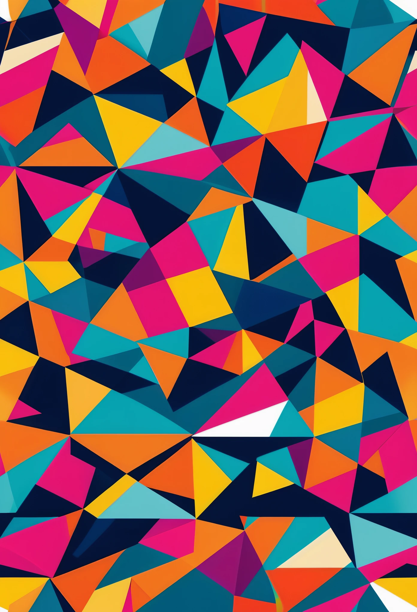 Geometric shapes,vibrant colors,abstract art,abstract shapes,seamless pattern,vector graphics,crisp lines and angles,modern art,high definition detail,professional design,geometric precision,abstract composition,pop art style,creative patterns,contrasting colors