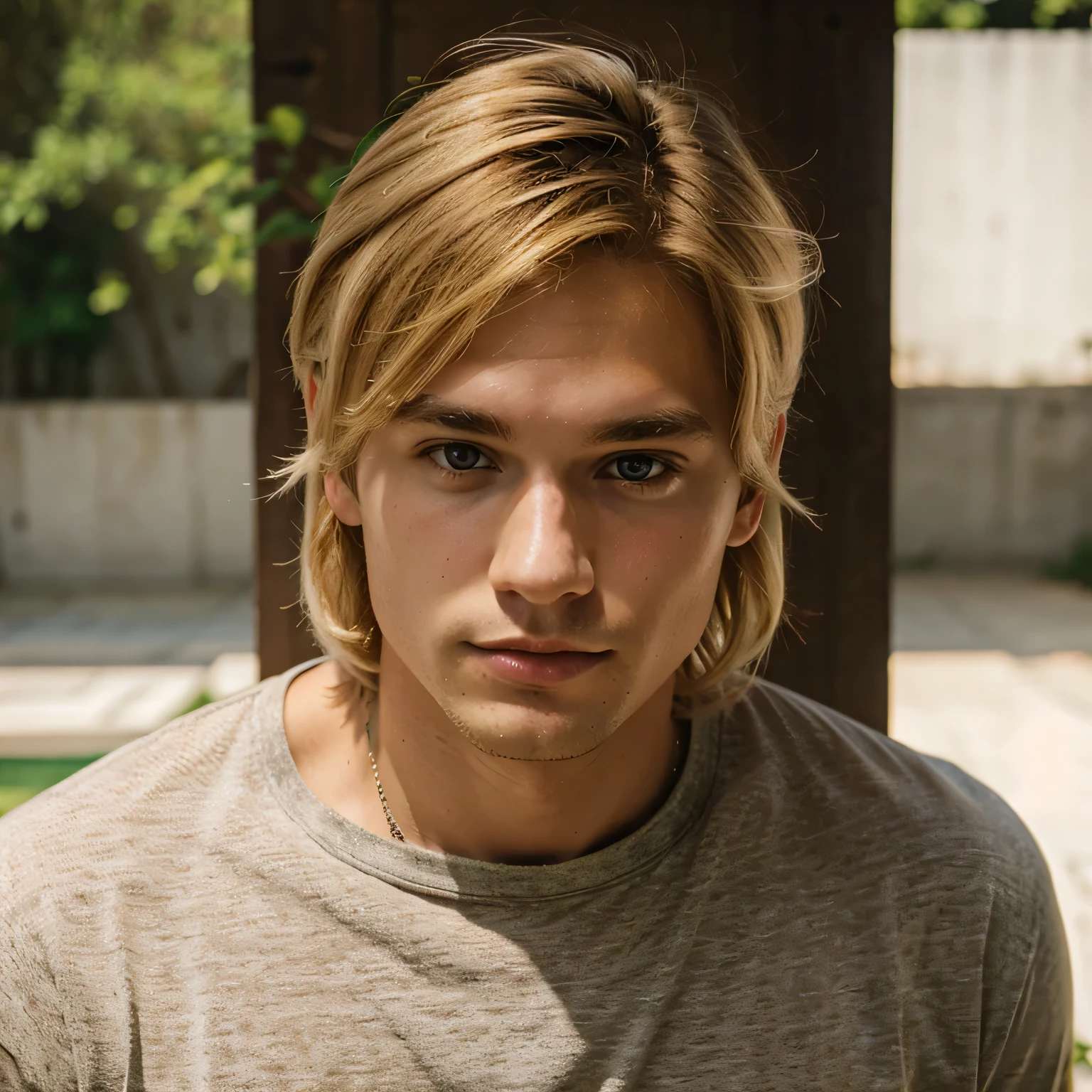 Male 25 years old with blondie hair