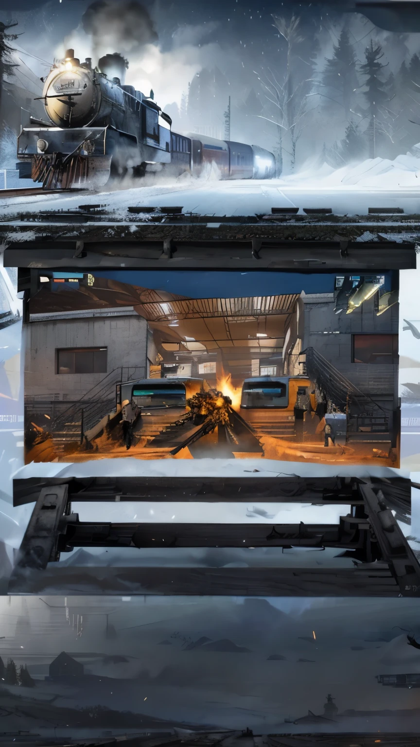 there is a picture of a train coming out of a train station, game screens hot, gameplay screenshot with ui, hd 4k game screenshot, gameplay, pc game with ui, gameplay footage, game screen, gameplay still, screenshot from game, video game screenshot>, loadscreen”, interior gameplay screenshot, video game screenshot, screenshot from the game, amazing splashscreen artwork