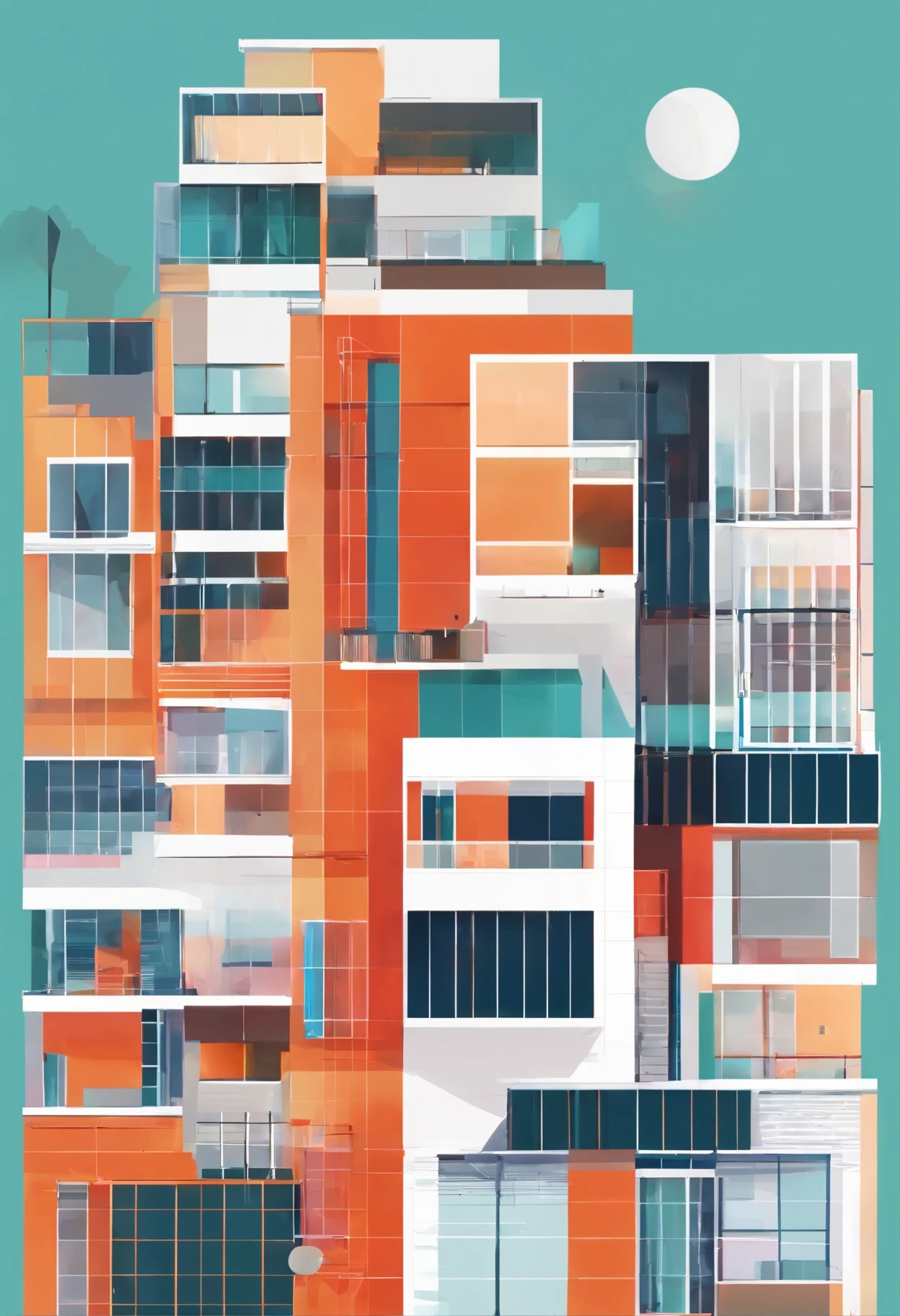 Vector Graphics, Geometry, Clean lines, Vibrant colors, abstract art, Seamless pattern, HD details