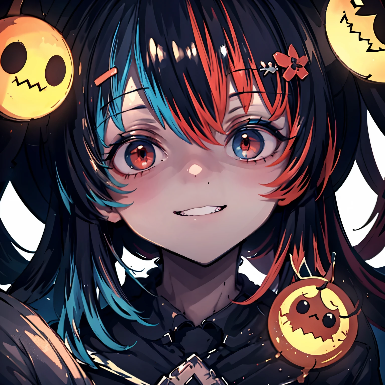 grainy,extremely detailed, masterpiece, dynamic lighting, switch-chan smiling menacingly, looking down, watching straight into your soul,