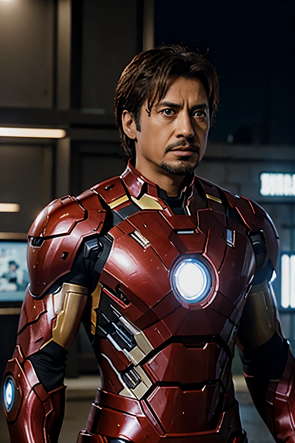 Combination of Iron Man and soldier in 2400