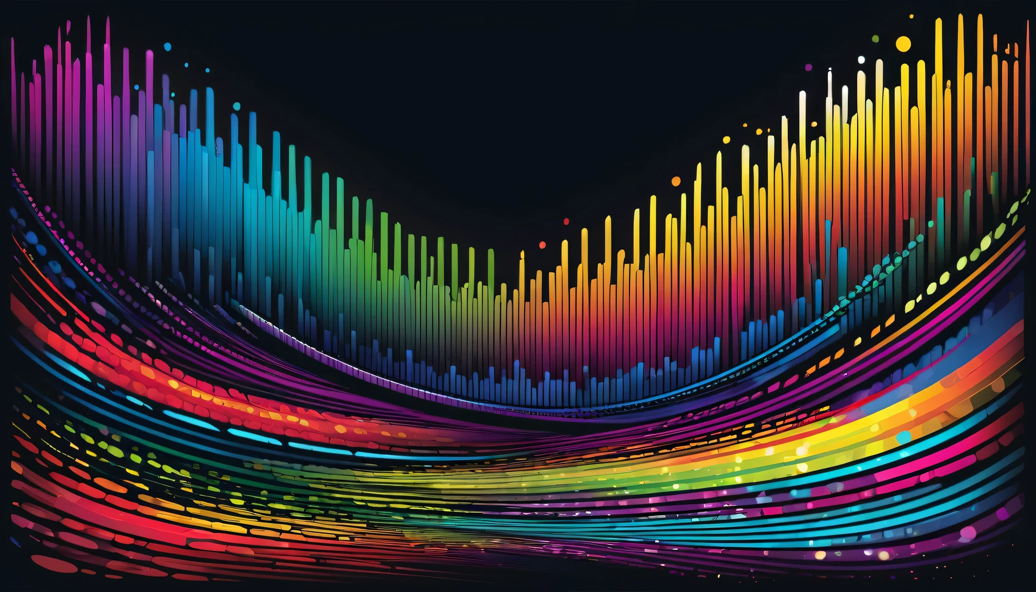 Vector art, colourful graphic equalisers, (Masterpiece), (Best Quality), (Ultra high Detailes)
