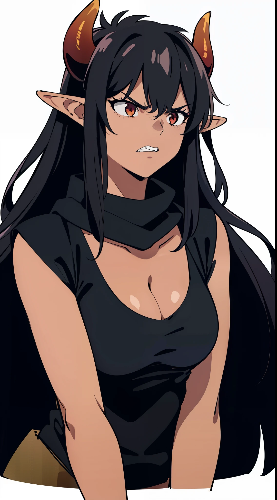 ((NSFW)), (slim body, pubic hair, 1 girl), (best quality, 4k, 8k, high-res, ultra-detailed, anime style, muffled light), ((vampire girl, black hair, yellow glowing eyes, smug smile, looking at viewer)), hentai, horror aesthetic, gloomy gothic cathedral interior, dusk, blood ritual, hands of blood, (unbuttoned black robe, nude natural tits, bare chest), (vampire castle interior)