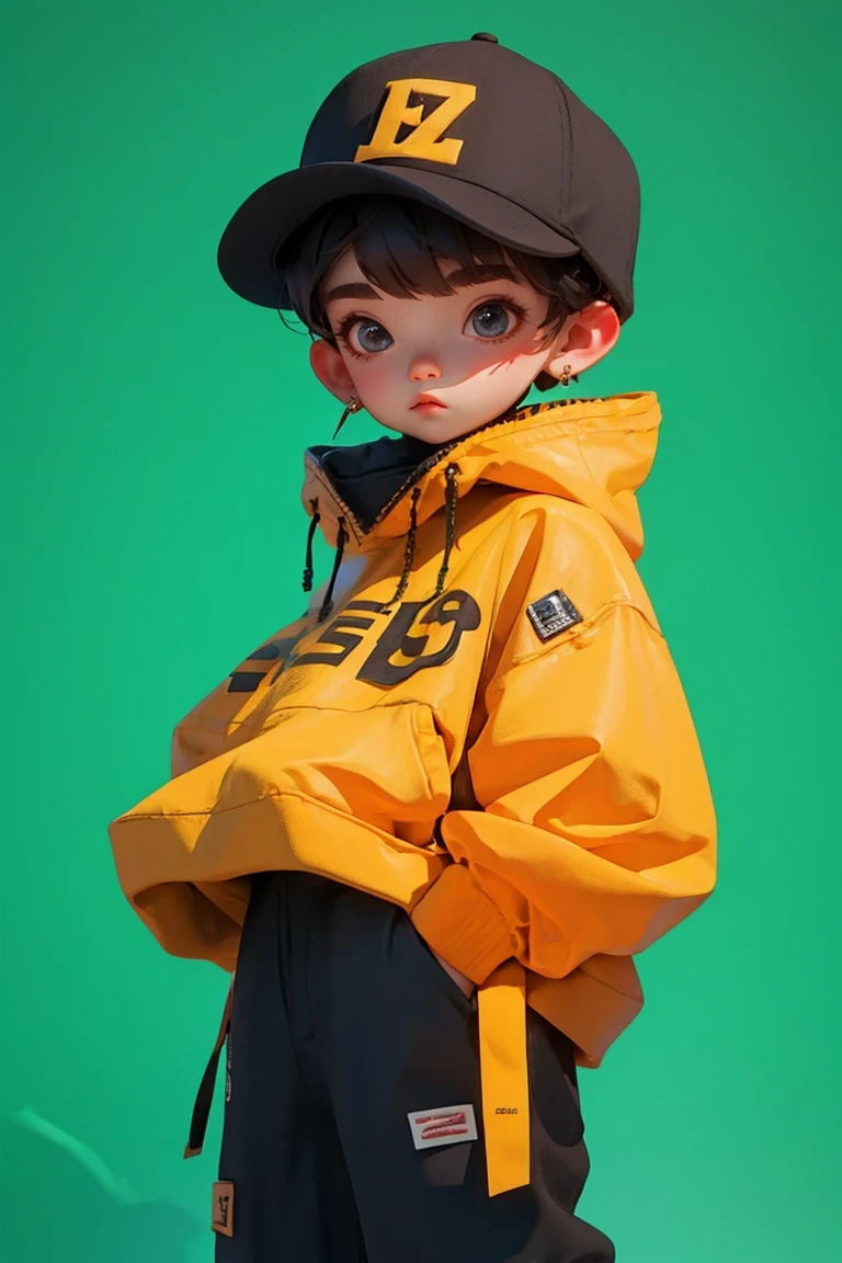 blind box,simple background,hip-hop