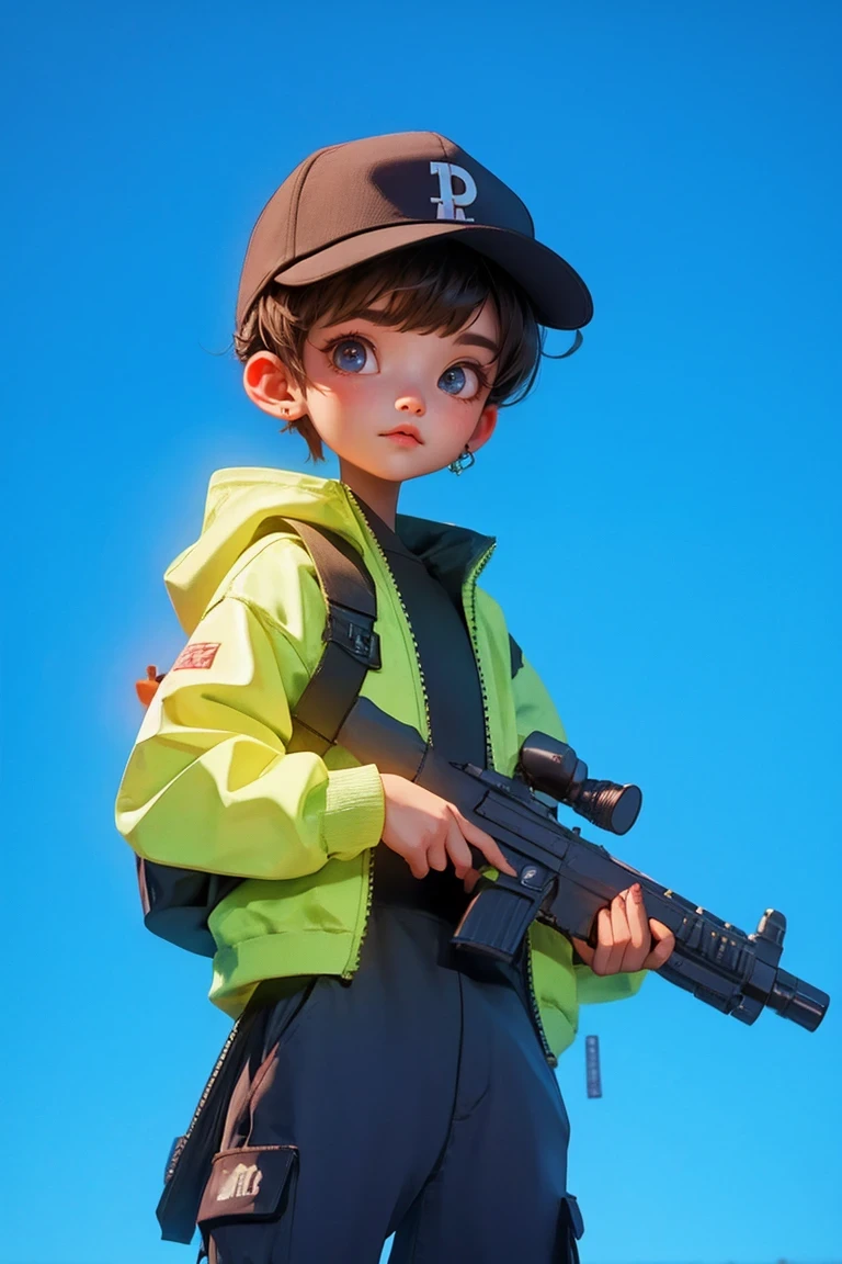 blind box,simple background,gun