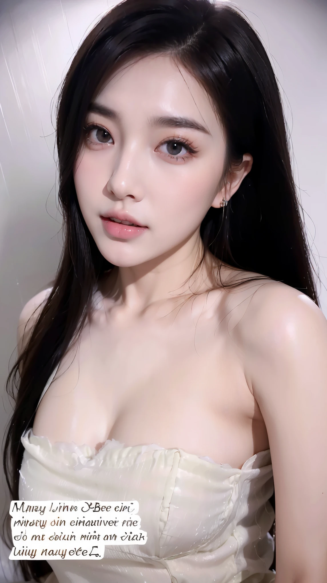 (Best quality:1.4), (ultra high resolution:1.2), (photorealistic:1.4), (8K, raw photo:1.2),(portrait shot:1.3), bmangpor,1 girl, One, long hair, Black hair, navel,  NSFW, NAKED 