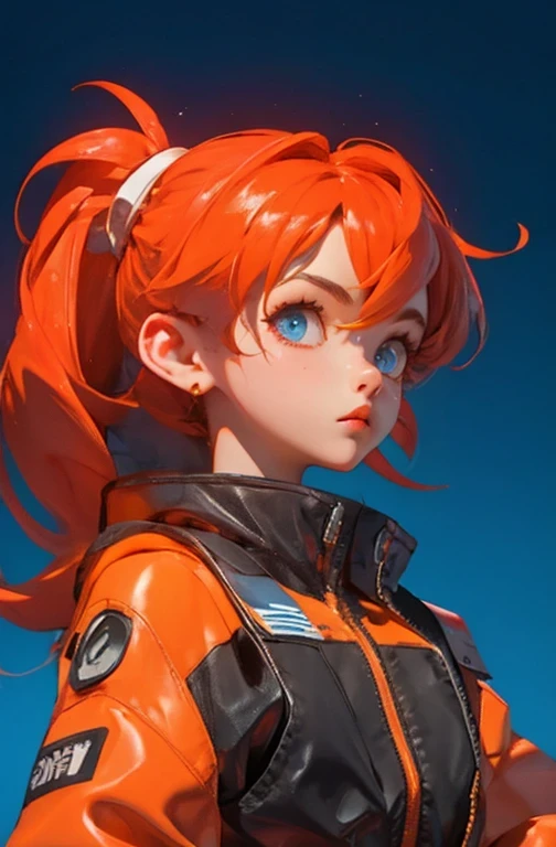 blind box,simple background,souryuu_asuka_langley, plugsuit, bodysuit, interface headset, red bodysuit, hair between eyes, pilot suit