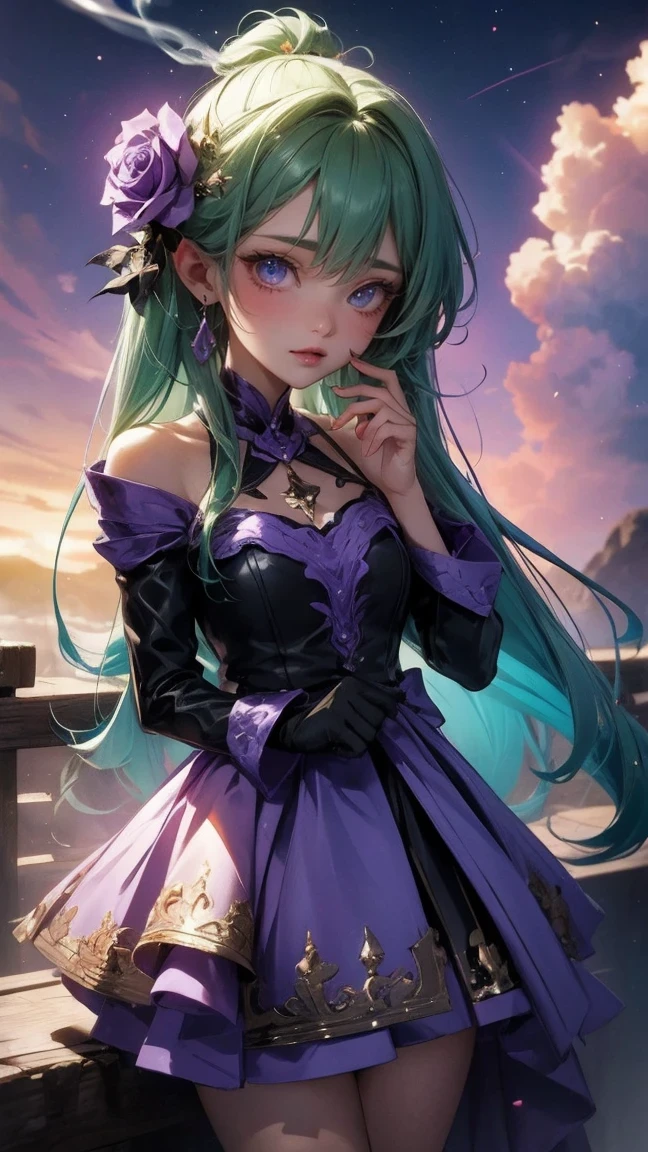 1 girl, realistic, Witch Girl, Halloween Pumpkin, colorful hair, innocent, shy, Anime girl with colorful hair and a colorful dress, RossDraw vibrant pastel, vibrant RossDraw Cartoon, 4K anime style, cute anime portrait, colorful Artgerm!!, ! Dream Artgerm, Beautiful Anime Girl, Anime Style Digital Art, Anime Art 4K Wallpaper, Anime Art 4K Anime Wallpaper, Extremely Detailed Artgerm