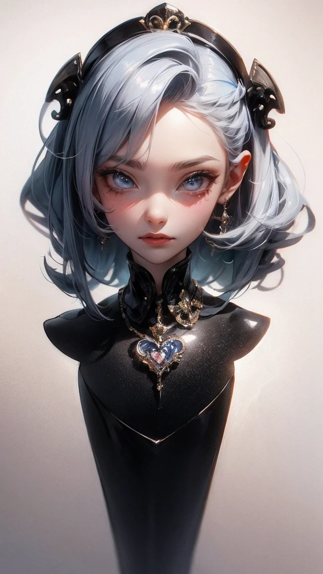 Cute Girl, cowboy shot,(Pencil_Sketch:1.2, messy lines, greyscale, traditional media, sketch),(full body portrait:1.8),Colored inner hair, hair intake, hairpin, mole under the eye, heart shaped collar, cosmetic, Smile, Art Deco, rococo style, high detail, concept art, On Art, Chromatic aberration abuse, rounded corners, Caustics, diffraction peak, ultra high definition, Super details, high details, high quality, high resolution, 16K