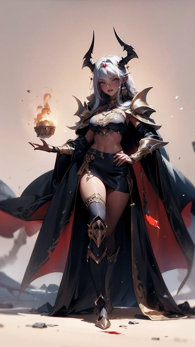 Female soothsayer with full body tattoos