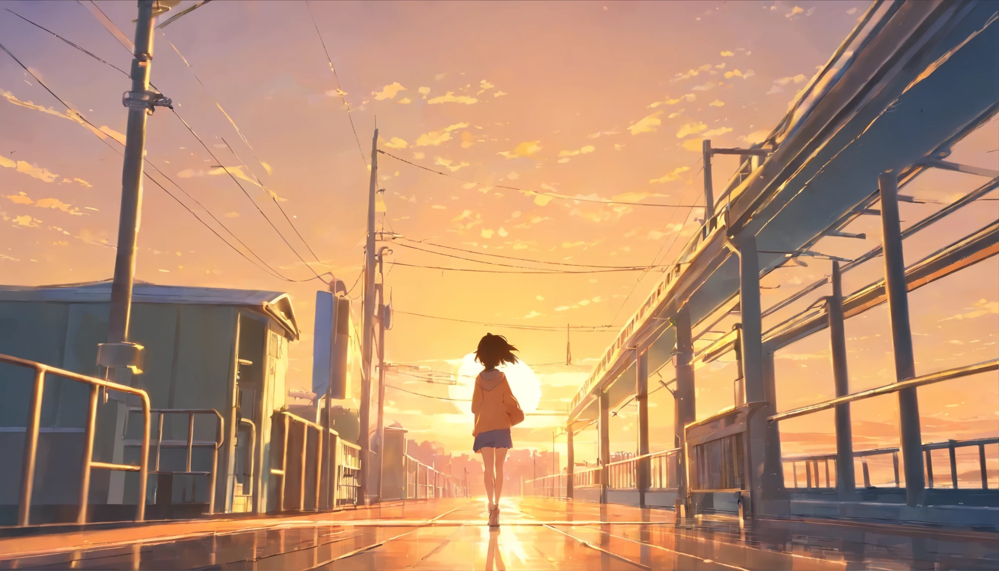 makoto shinkai,makoto shinkai'style,Departure,departure,hope
