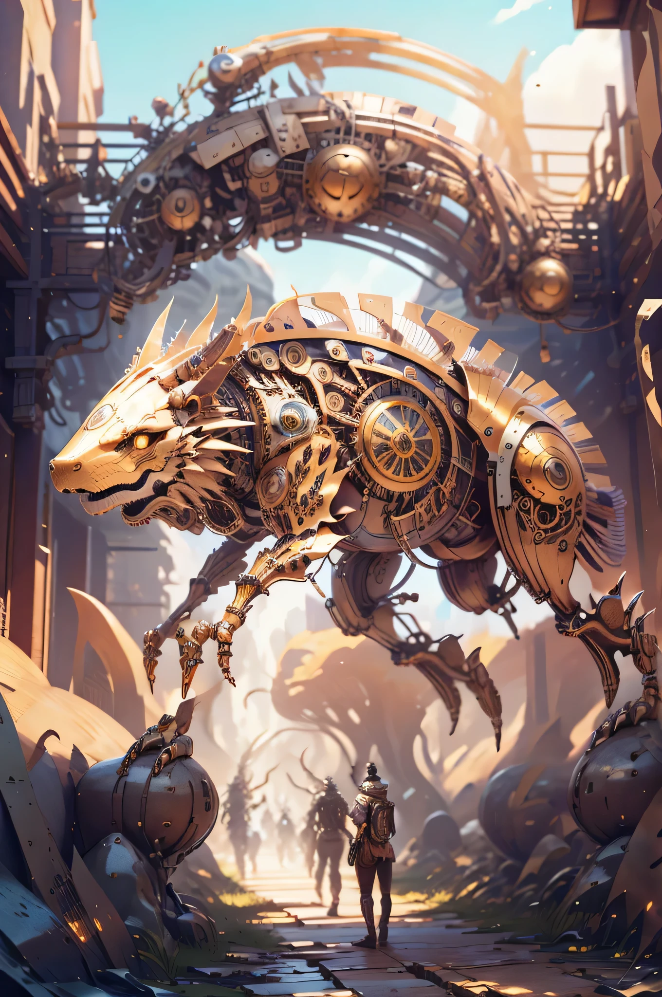 masterpiece, ultra-detailed, best quality, mechanical beast