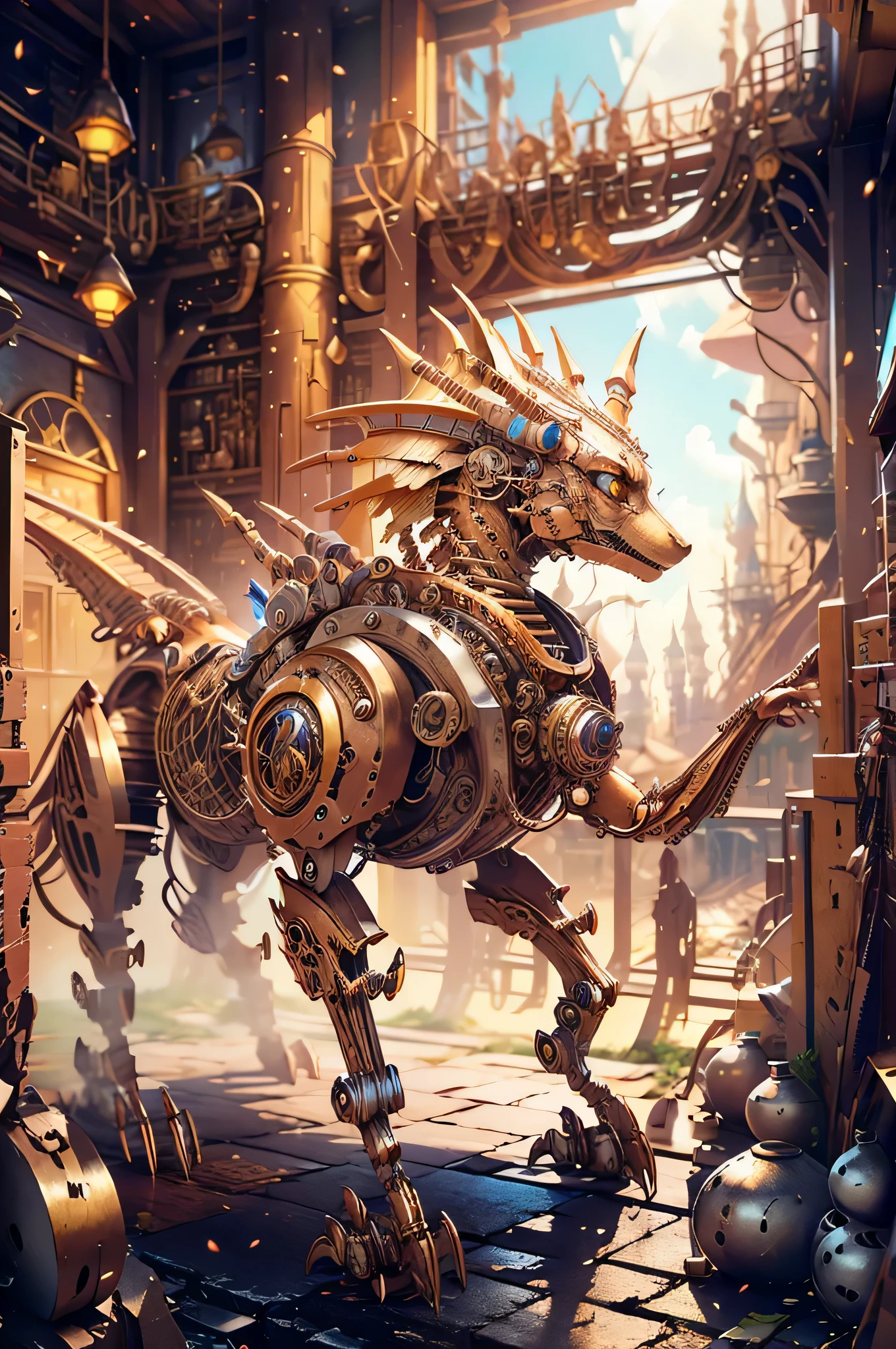 masterpiece, ultra-detailed, best quality, mechanical beast