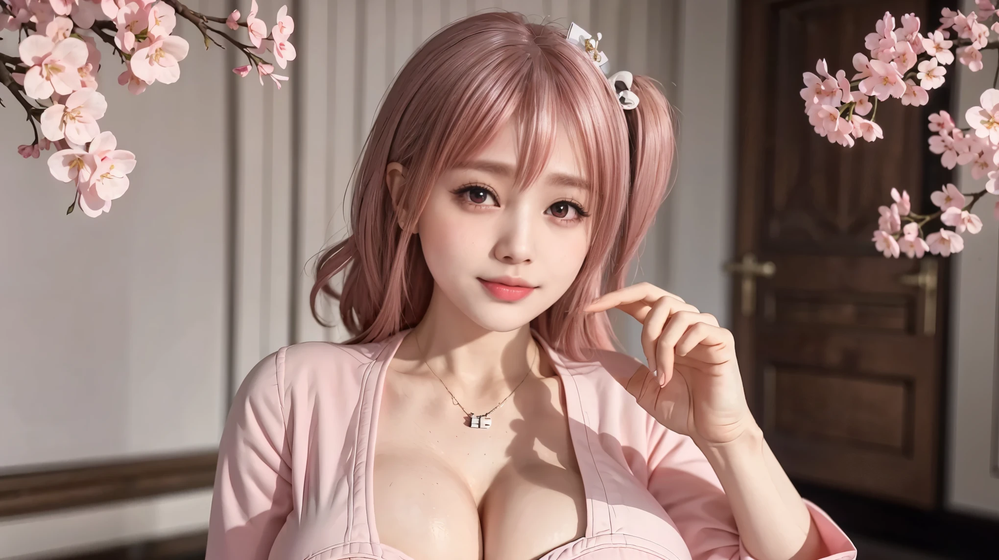 a preschool girl, curls, (maximum), only, muscle abs, jealous, Nurse,looking at the audience, (very long hair), (), Nurse suit,Nurse,Nurse hat,,happiness, super huge breasts,low cut, ,photographer, huge ,, realistically, best quality, necklace, earrings, Detailed faces, (stable diffusion), Radial lighting, depth of field, ,red lips,low cut, huge breasts,Smile,vintage photograph,Single photo,pink background,Tight,pink clothes,monochrome background,solid color background,Honoka,Cherry blossoms,sakura,,full-body shot,pink hair,mini skirt,huge breasts,artistic photos