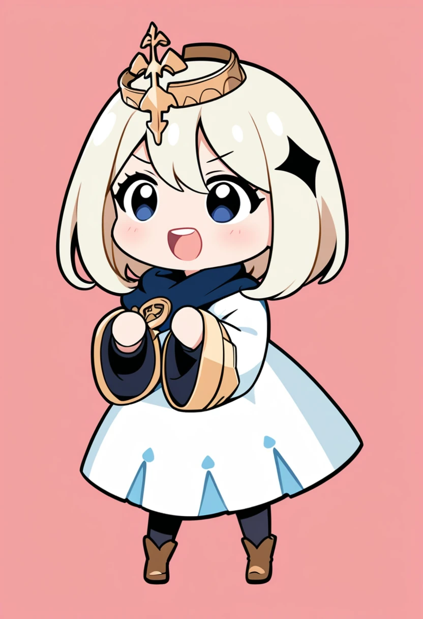 vector art, paimon and lumine genshin impact chibi vectorized