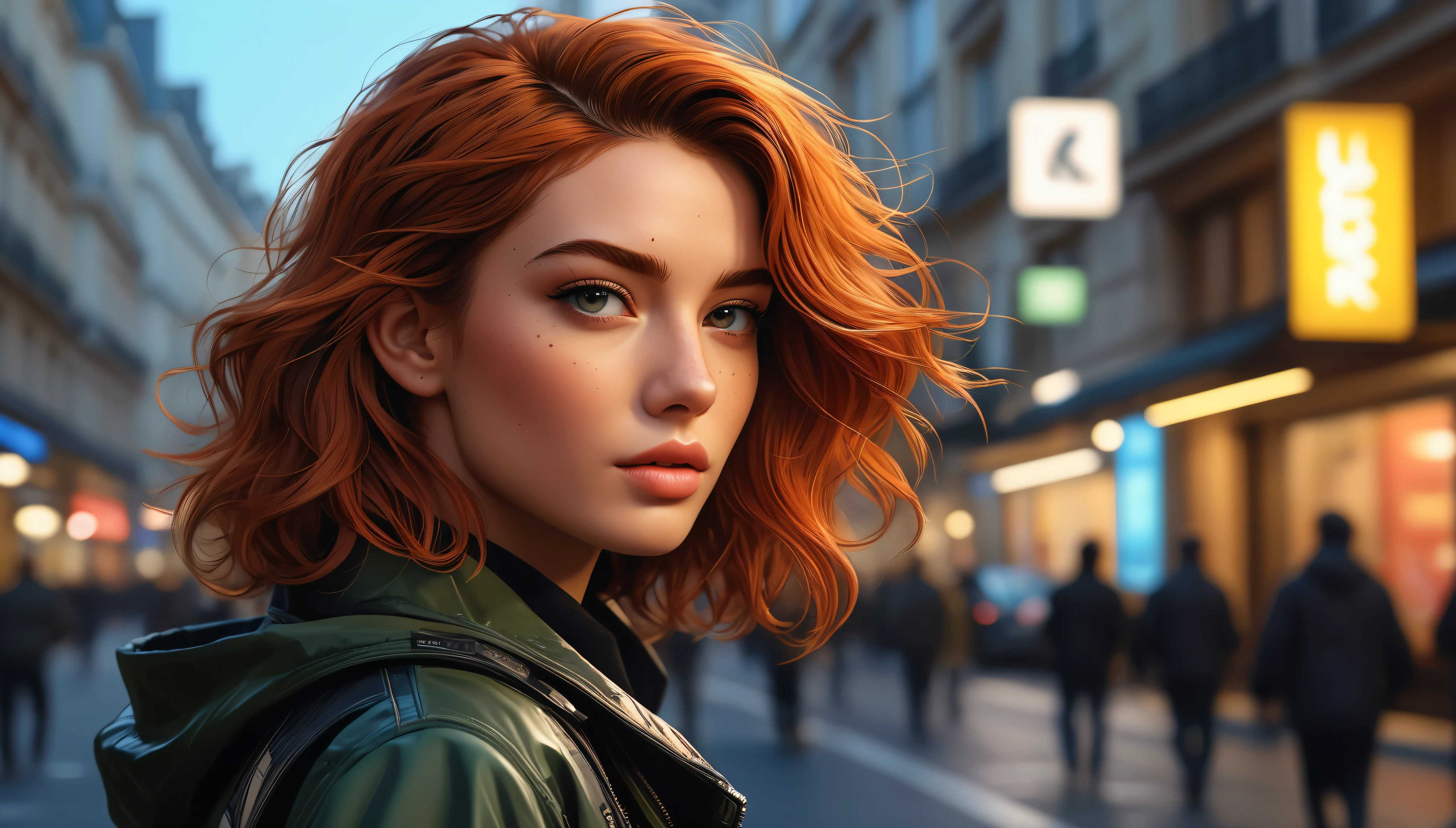 ((Masterpiece in maximum 16K resolution):1.6), ((vector cartoon illustration:)1.5), ((Vector art):1.4), ((Geometric style and minimalism):1.5), ((Wide angle painting):1.2) | (Cyberpunk Vector Art of a Fresh Supermodel beauty in Paris), (Cyberpunk Fresh French Supermodel beauty), (Dynamic Pose), (Cute Freckles), (Red Hair), (Golden Ratio Face), (Cute Freckles), (visual experience), award-winning graphics, extremely detailed, Digital Art, rtx, Unreal Engine, All drawn with sharp focus. Rendered in ultra-high definition with UHD and retina quality, this masterpiece ensures anatomical correctness and textured skin with super detail. With a focus on high quality and accuracy, this award-winning portrayal captures every nuance in stunning 16k resolution, immersing viewers in its lifelike depiction. Avoid extreme angles or exaggerated expressions to maintain realism. ((perfect_composition, perfect_design, perfect_layout, perfect_detail, ultra_detailed)), ((enhance_all, fix_everything)), More Detail, Enhance. 