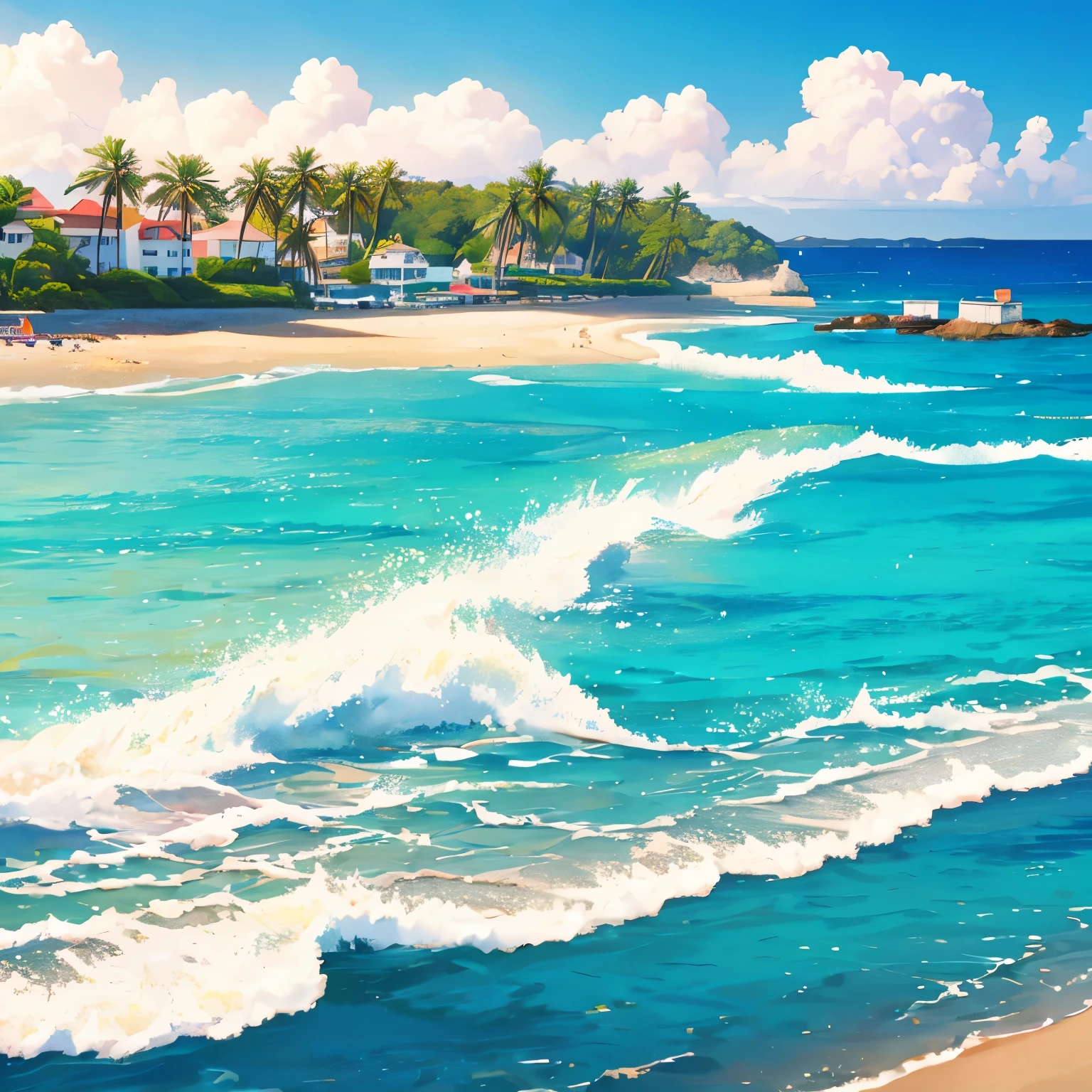 water, seaside, beach, Sunny