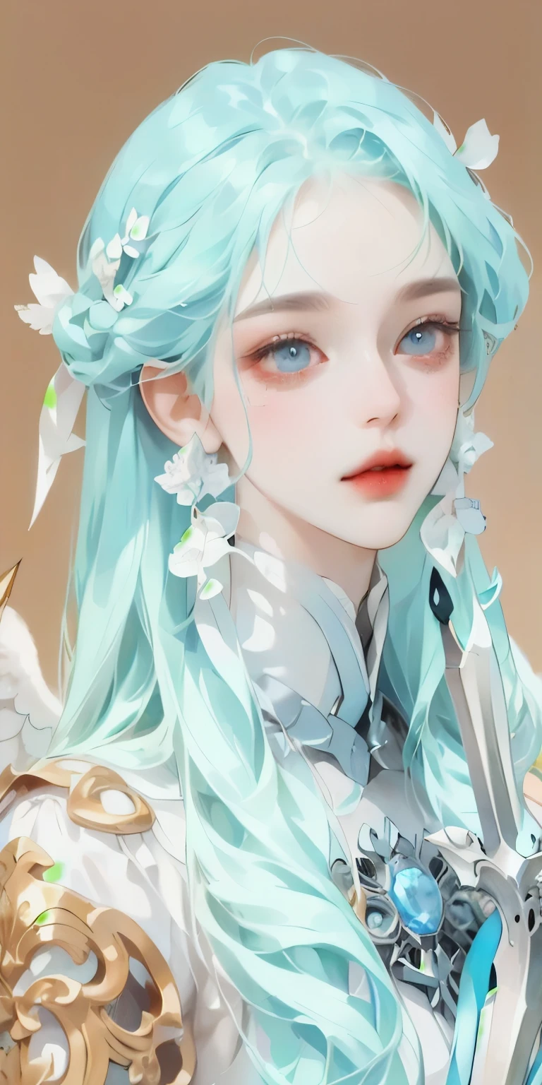((original photo)), ((masterpiece)), Anthropomorphic humanoid angel girl wearing the armor of a nun, intricate details, futobot, Complex Greebles Fragments, Haibei, wings, beauty, Detailed eyes and lips, Holding a bow and arrow,shooting status