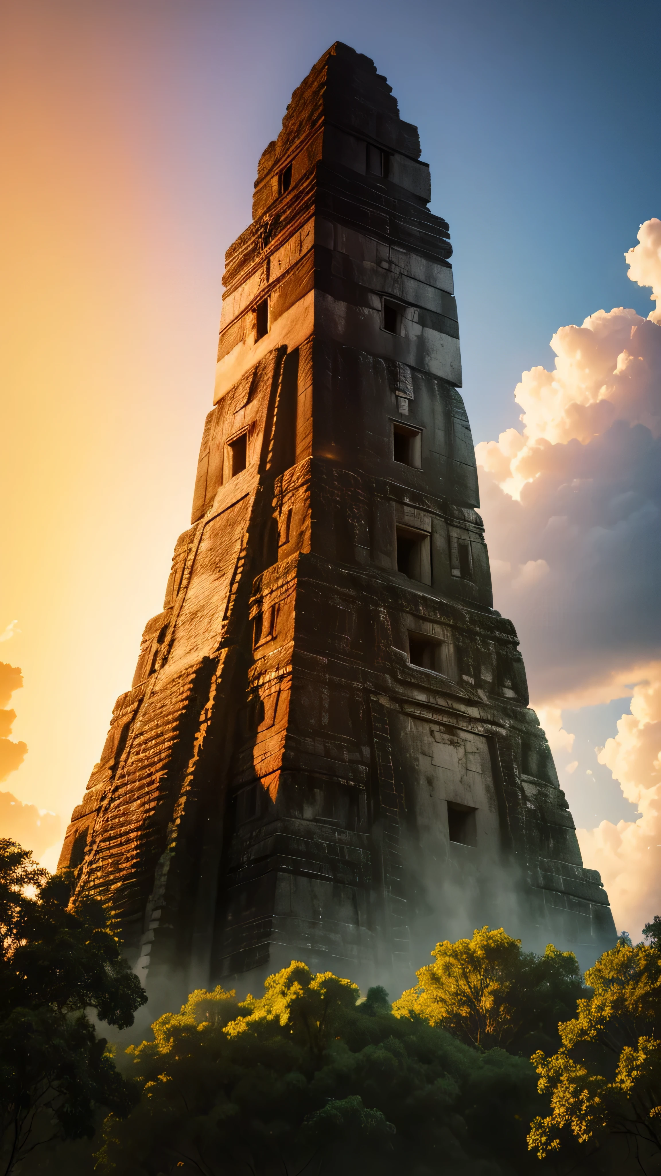 Tikal temple, 8k, high quality 