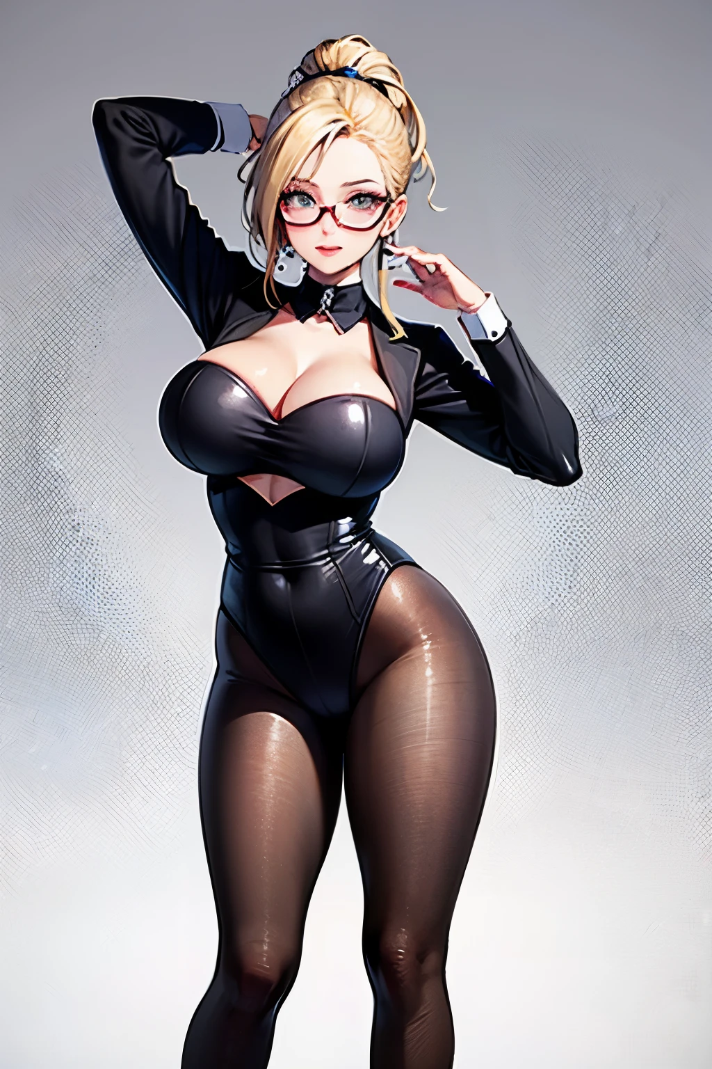 Maestra curvy,hermosa con lentes falda corta arte anime detallado hd,wallapaper sentada,ropa formal
