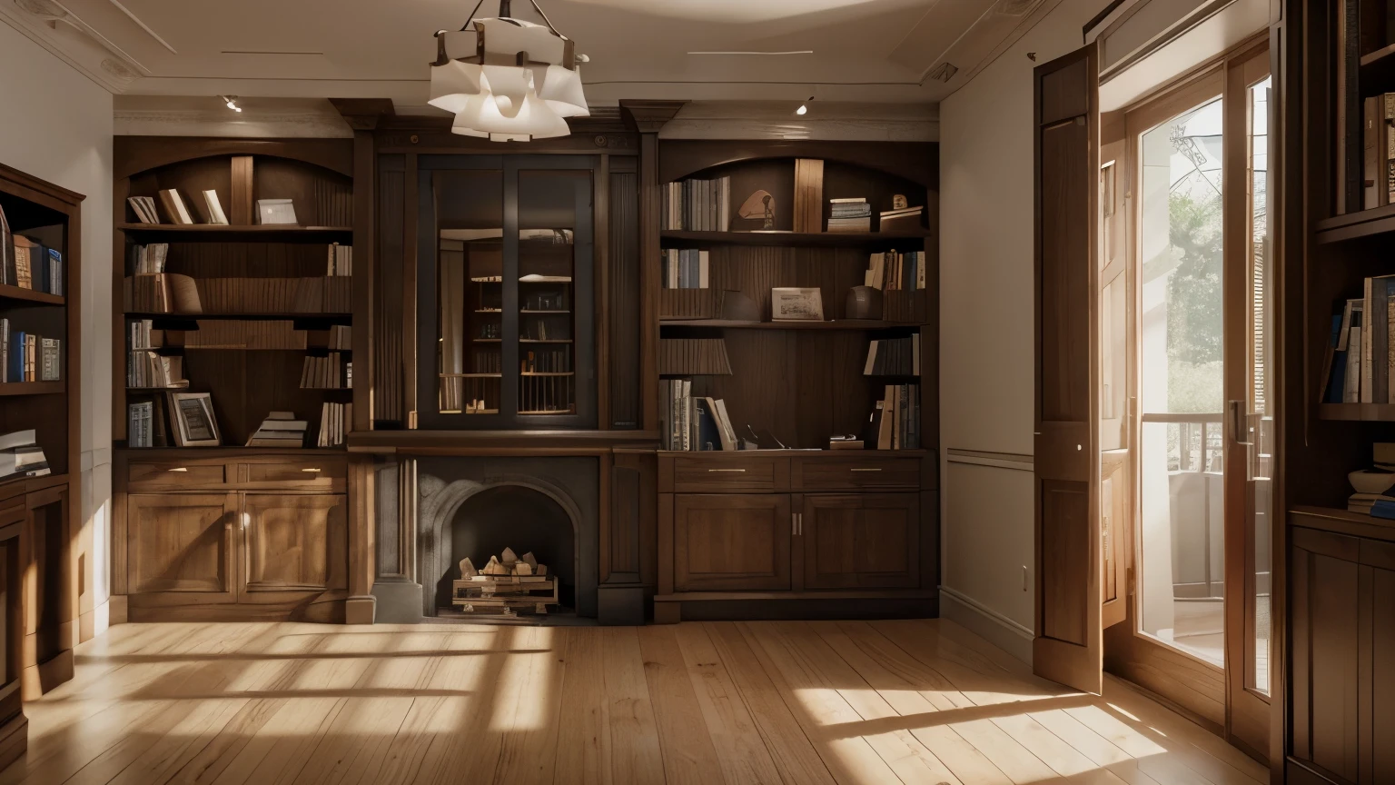 there is a bookshelf and a light bulb on it, shelf, bookshelf, bookshelf, shelf, short bookshelf, photo rendering, high quality rendering, art rendering, photorealistic lighting, vray super rendering realistic, hyperrealistic lighting, 3ds max render, vray lighting, photorendering, rendering in vray, semi-realistic rendering, rendering lighting, 8k photo quality, 1920x1080 photo size