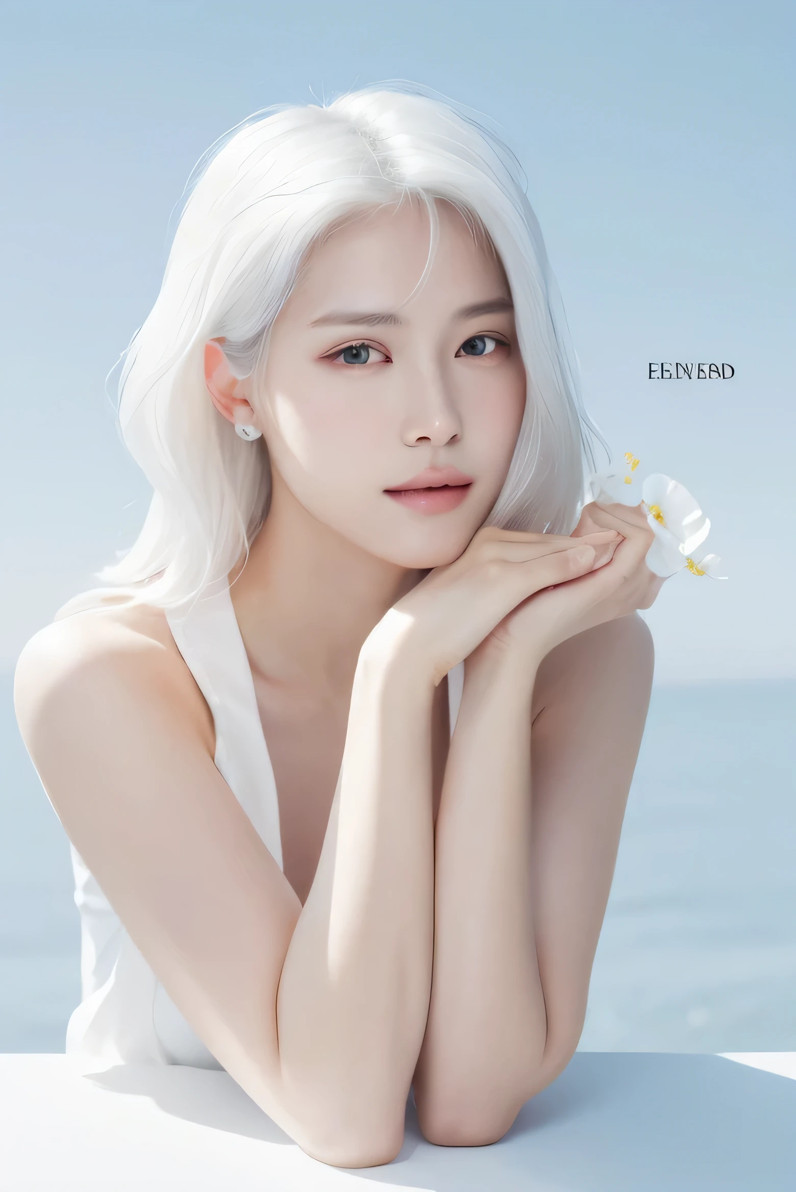 high resolution,RAW photo,photorealistic,skinny,shiny skin,detailed skin,gleaming skin,deep shadows,shading,
1 girl,white hair,flying hair,small breasts,closed eyes,
((white shirt)),
(Wind-effect:1.2),
(white flowers,white flower field,),
soft lighting film grain,film overlay,glowing effect,dim light,