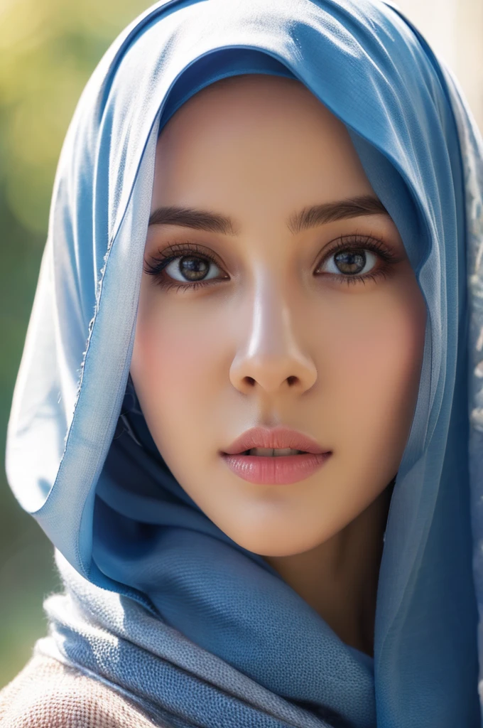 Masterpiece, detailed, realistic, woman with hijab, tall, beautiful, bright eyes
