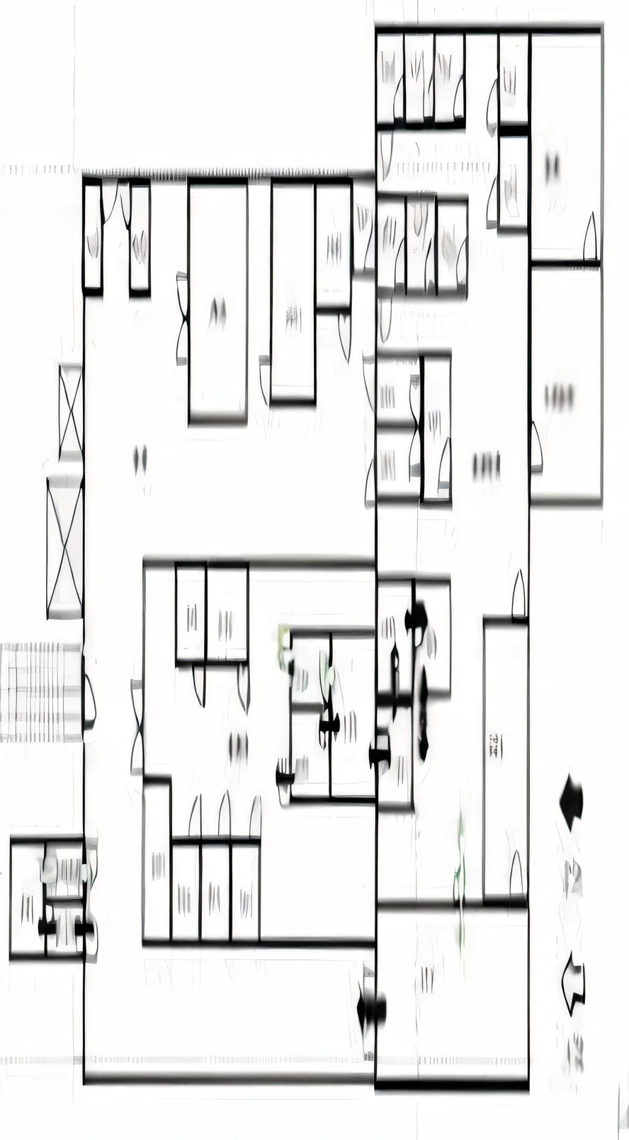 Floor plan of a building with many rooms, petspective room layout, layout, layout of map, Pharmaceutical factory production department,Separate flow of people and logistics,